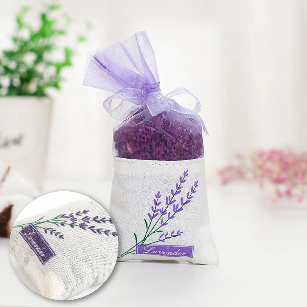 Sachet Tissu Pochettes Parfumés pour Lavande en Vrac, 12 Pièces, Sac Vide