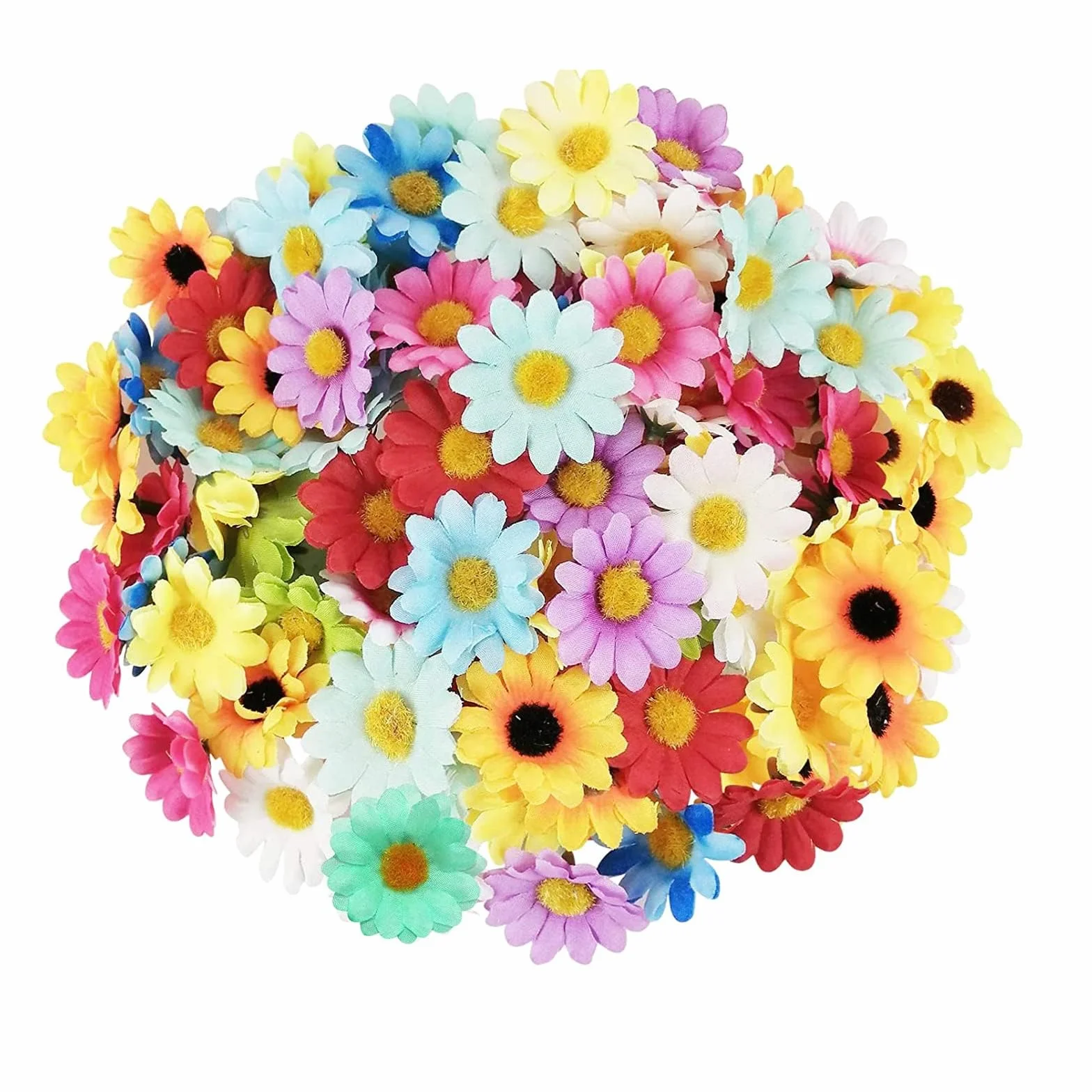 Fleurs Artificielles 100 Pièces Petite Tête Mini 4cm Rose Décoration DIY Bricolage Mariage Bouquet
