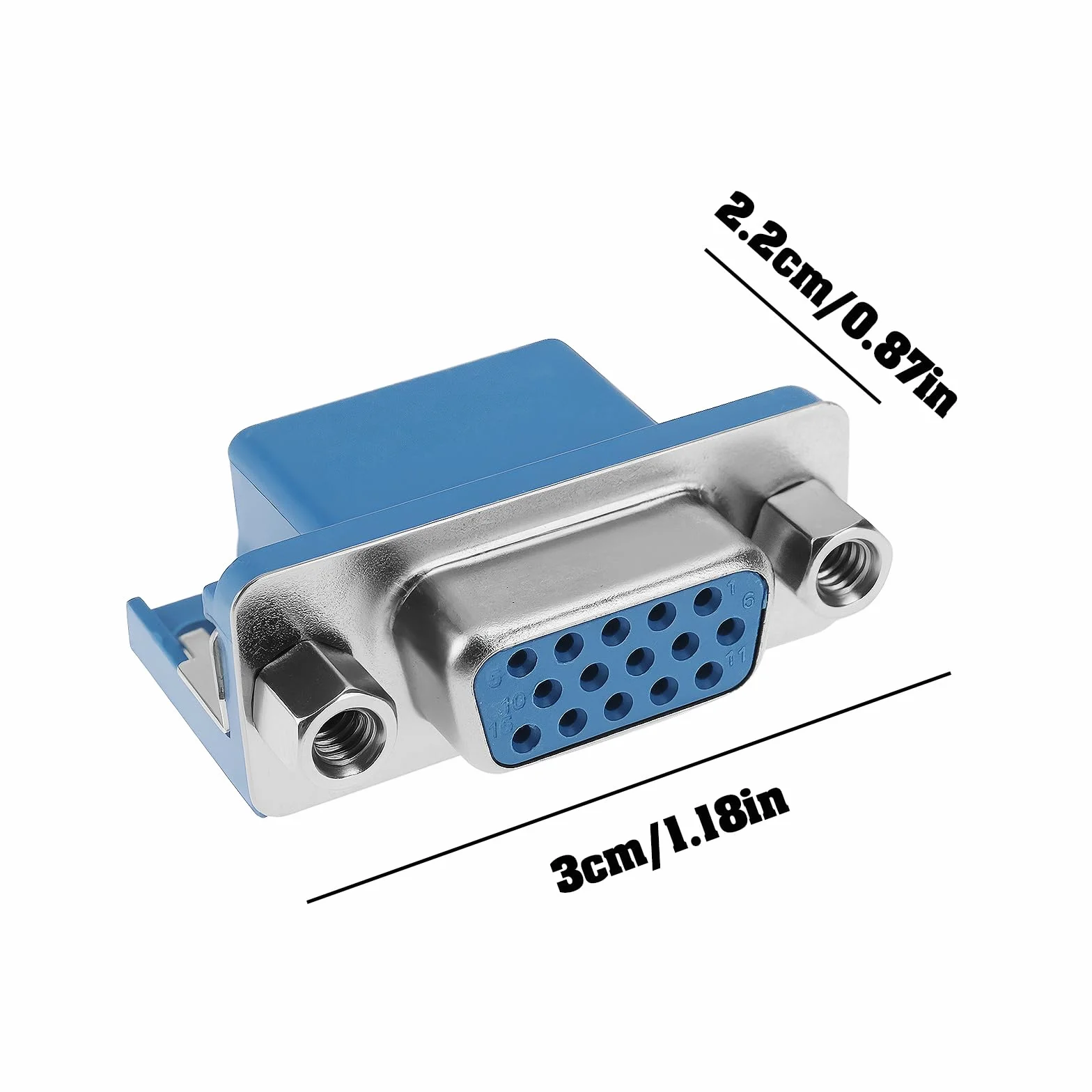 Connecteur Femelle VGA 15 Broches 3 Rangées D-Sub pour Unité de Commande Automatique