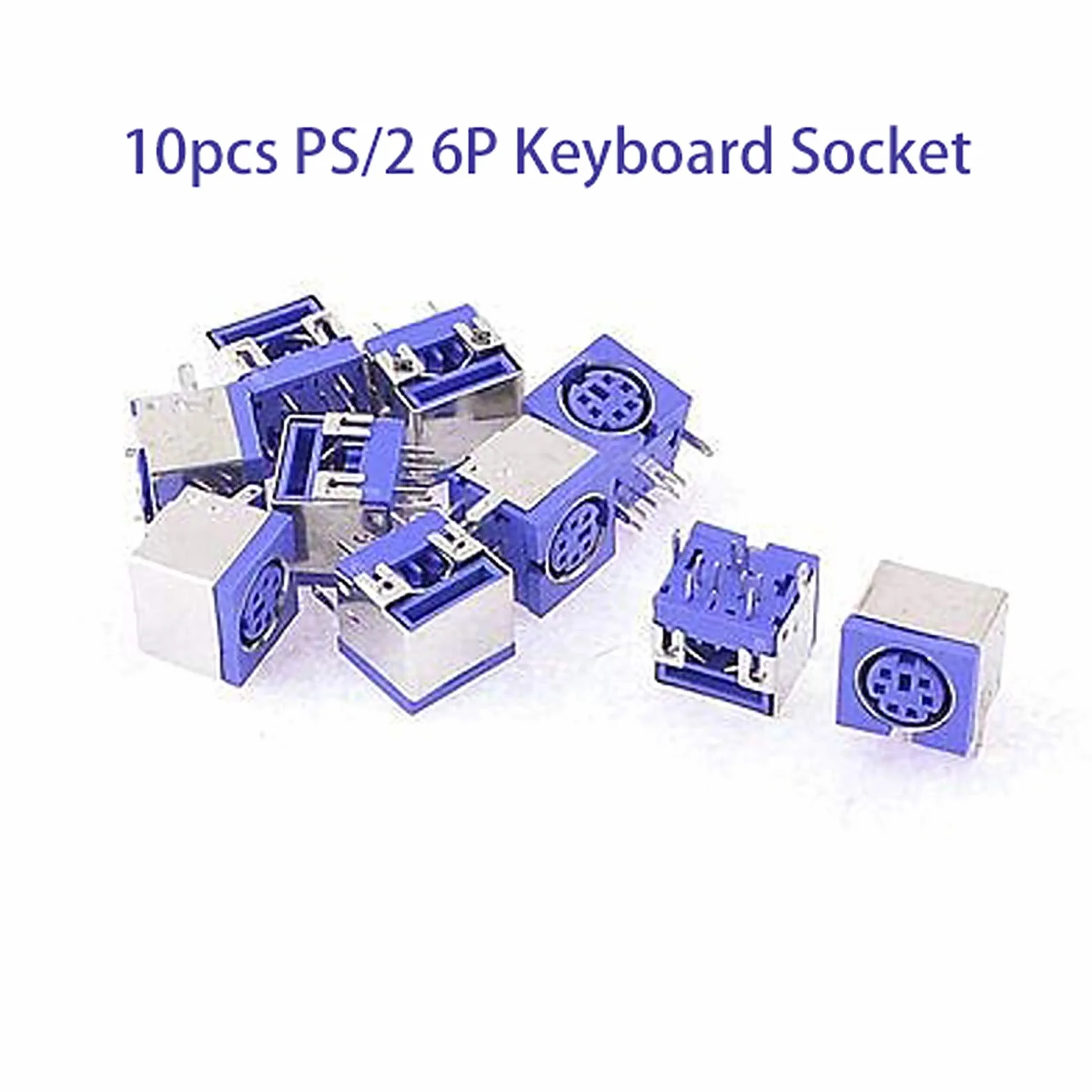 Lot de 10 prises mini DIN PS/2 6 broches femelles PCB Violet