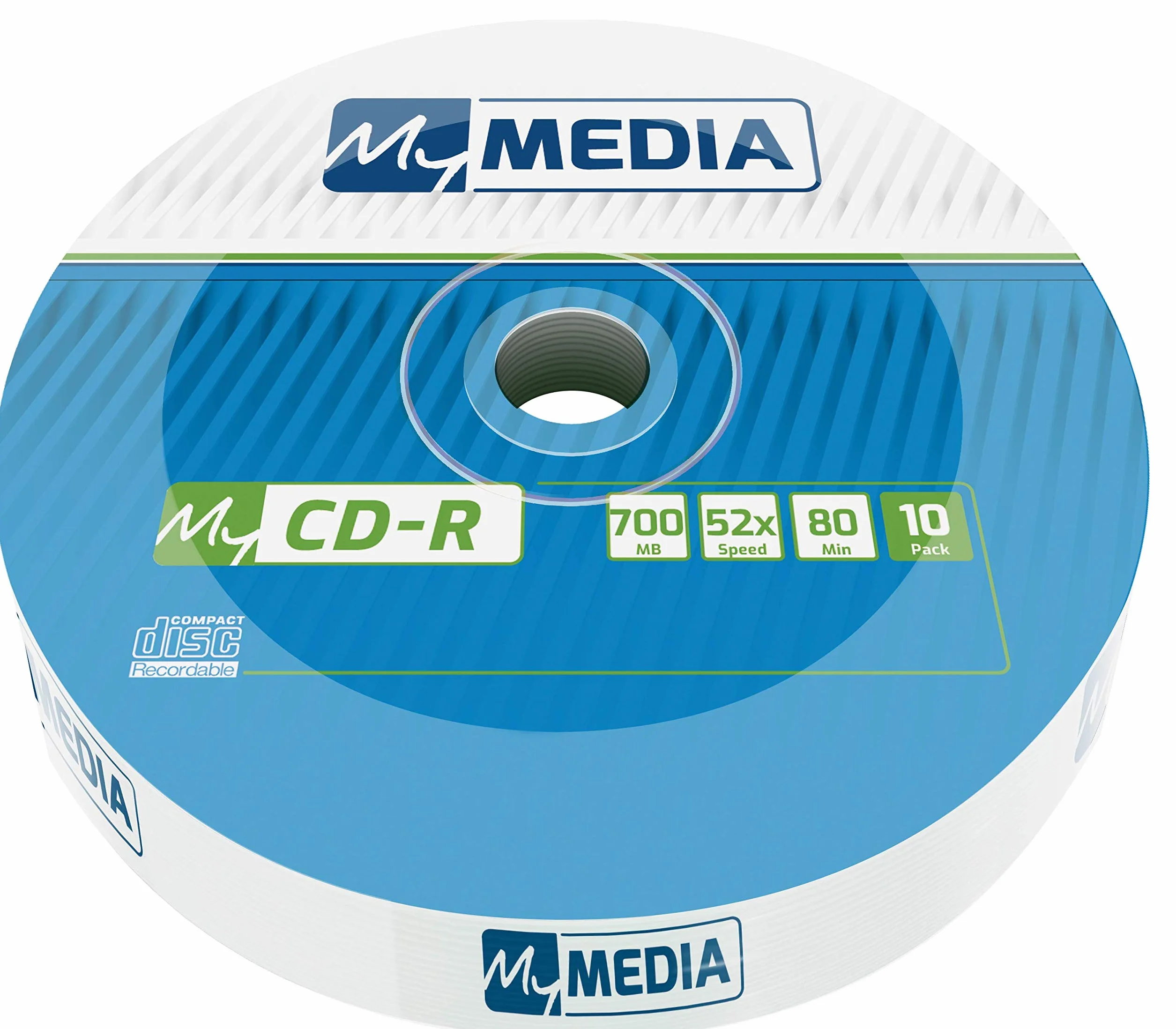 CD-R 700 MB - Opakowanie 10 Szt. Nieobrobione Płyty z 52-Krotną Prędkością Palenia, Długą Żywotnością i Możliwością Zadruku - Audio Rohling