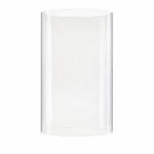Cylindre en verre borosilicate transparent soufflé à la bouche - Ouverture extérieure en bas et en haut - Extérieur : 10,5 cm - Hauteur : 50 cm - Sans fond - Nous fabriquons les cylindres dans tous