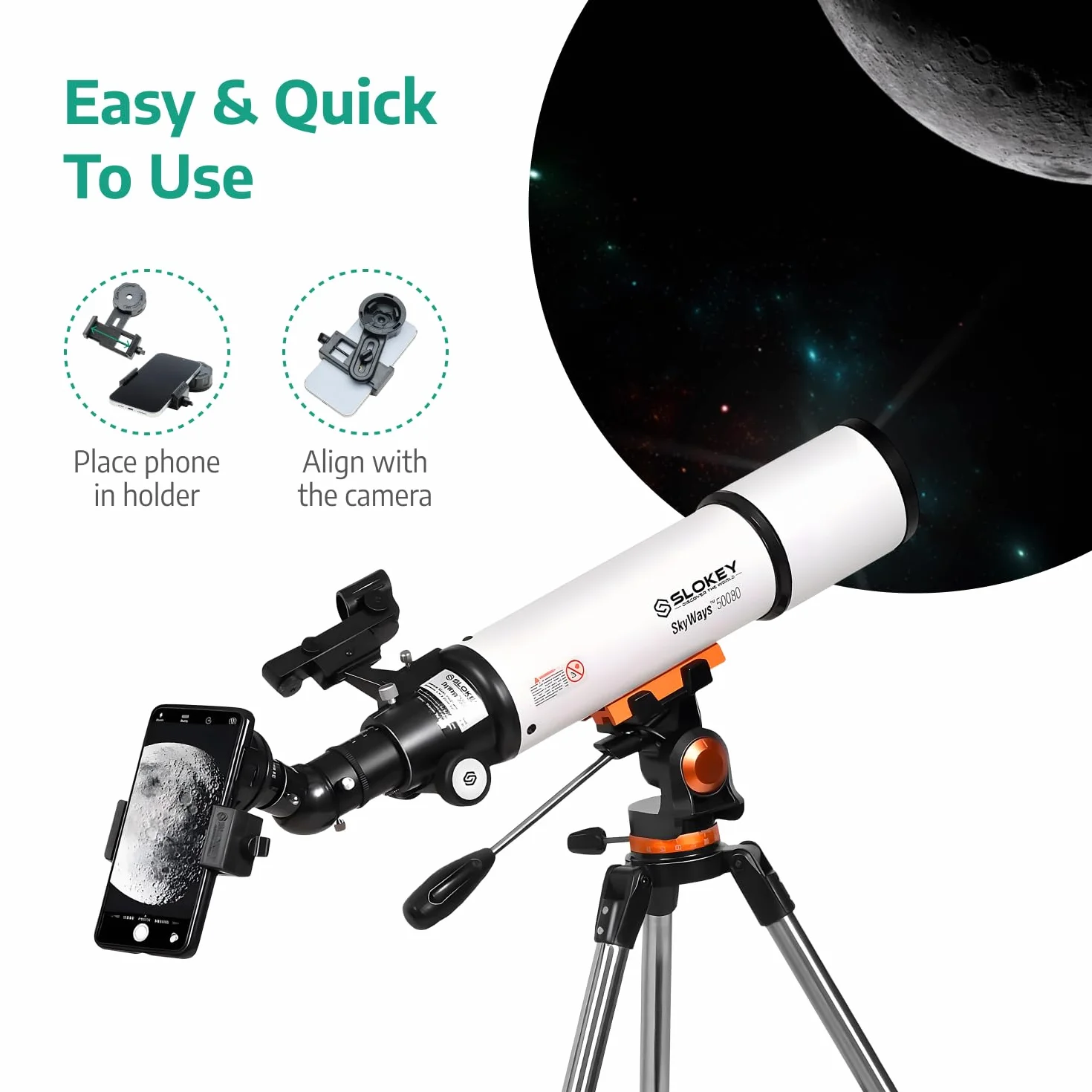 Teleskopowa astronomia, przenośna i wydajna 20 x 250 x, łatwa w montażu i użyciu, idealna dla początkujących i dorosłych. Telescope na księżyc, planety i obserwację gwiazdek