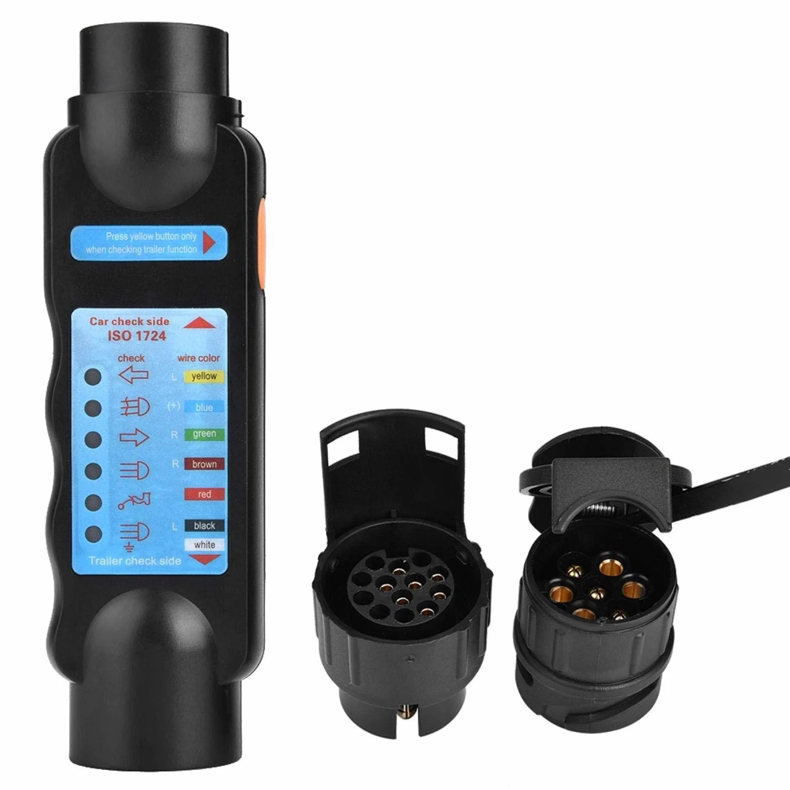 Gniazdo przyczepy tester zastępczy profesjonalny 12 V 7 pin/13 Pin światło holowanie przewód przewód wtyczka gniazdo tester wtyczka gniazdo gniazdo tester okablowanie narzędzie diagnostyczne do przyczep samochodowych