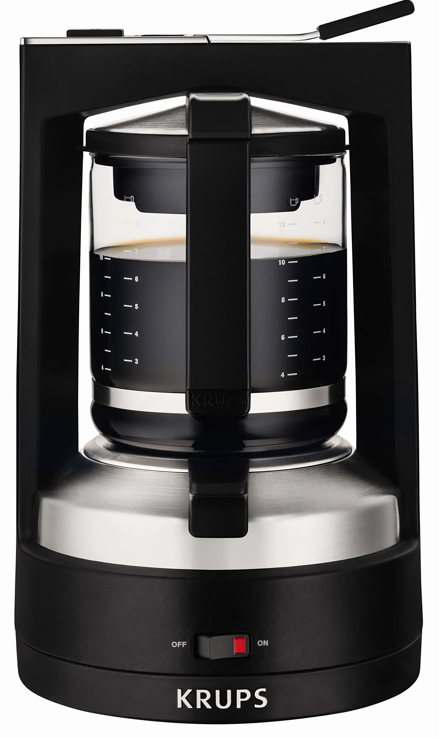 Krups Cafetière à filtre KM468910 T8 | 850 watts | Arrêt automatique | 8 à 12 tasses | Interrupteur marche/arrêt éclairé | noir