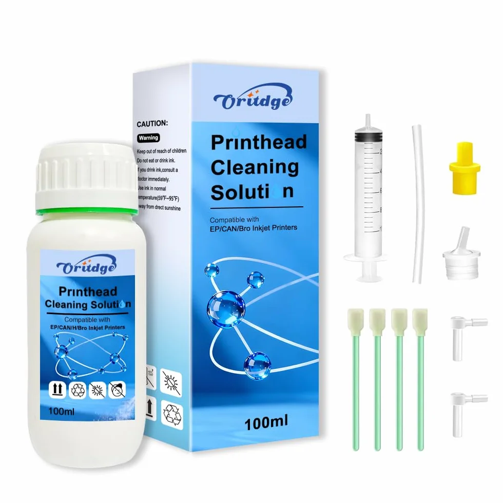 Kit Nettoyage Têtes d'impression DTF DTG 100ml Compatible Epson L1800 XP15000 R1390 XP600 4720 i3200 i1600