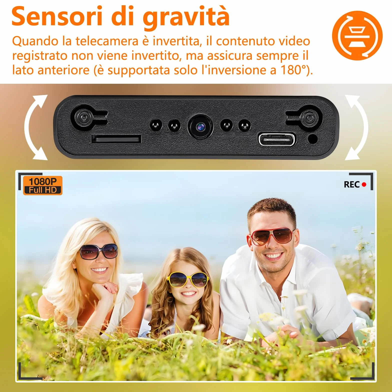 Kamera monitorująca HD 1080p, ukryta szpiegowska kamera monitorująca, wbudowana bateria 10000 mAh, przenośna kamera z wykrywaniem grawitacji, wykrywaniem ruchu, bez Wi-Fi