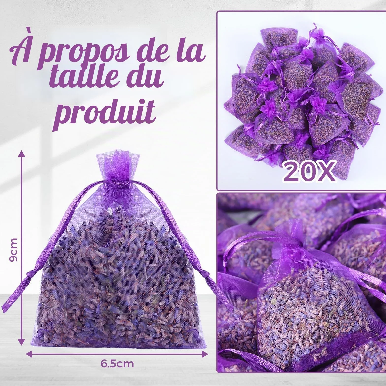 Lavande Séchée Naturelle Anti Mites Textiles 20 Sachets Armoires Tiroirs
