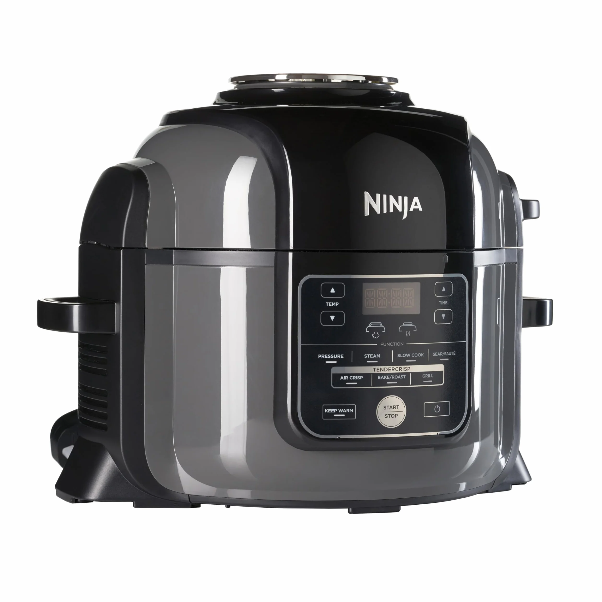 Ninja Multicuiseur Foodi, Air Fryer, 7-en-1, 6L, 7 fonctions de cuisson, Autocuiseur Multifonction, Cuisson sous pression, Friture à l'air, Cuisson lente, Gril et plus, Acier brossé et Noir, OP300EU