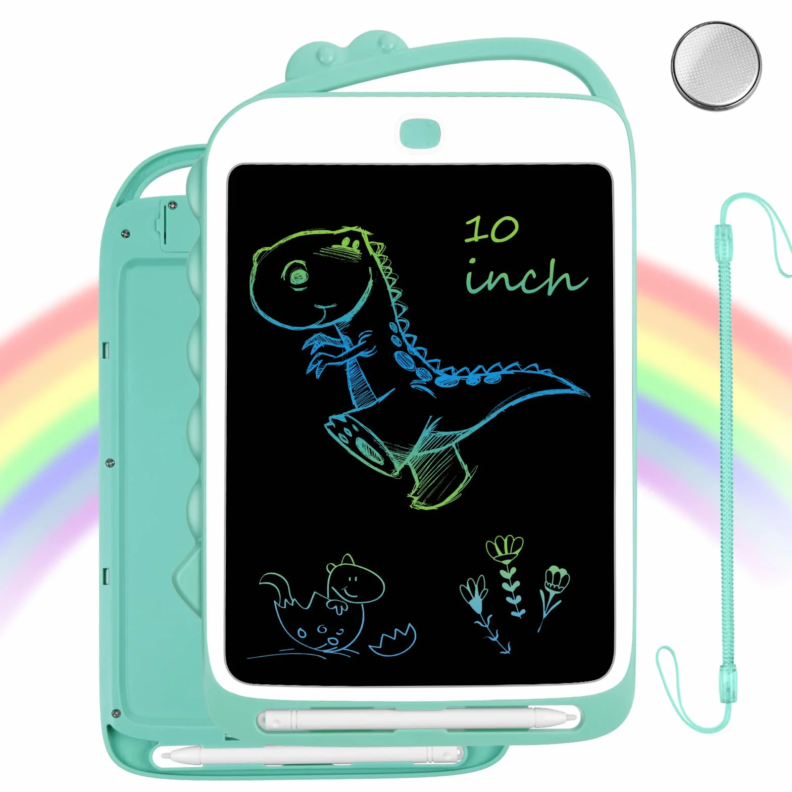 Vicloon Tablette d'écriture LCD 10 Pouces avec Stylo Ardoise Magique Portable pour Enfants et Adultes (Vert)