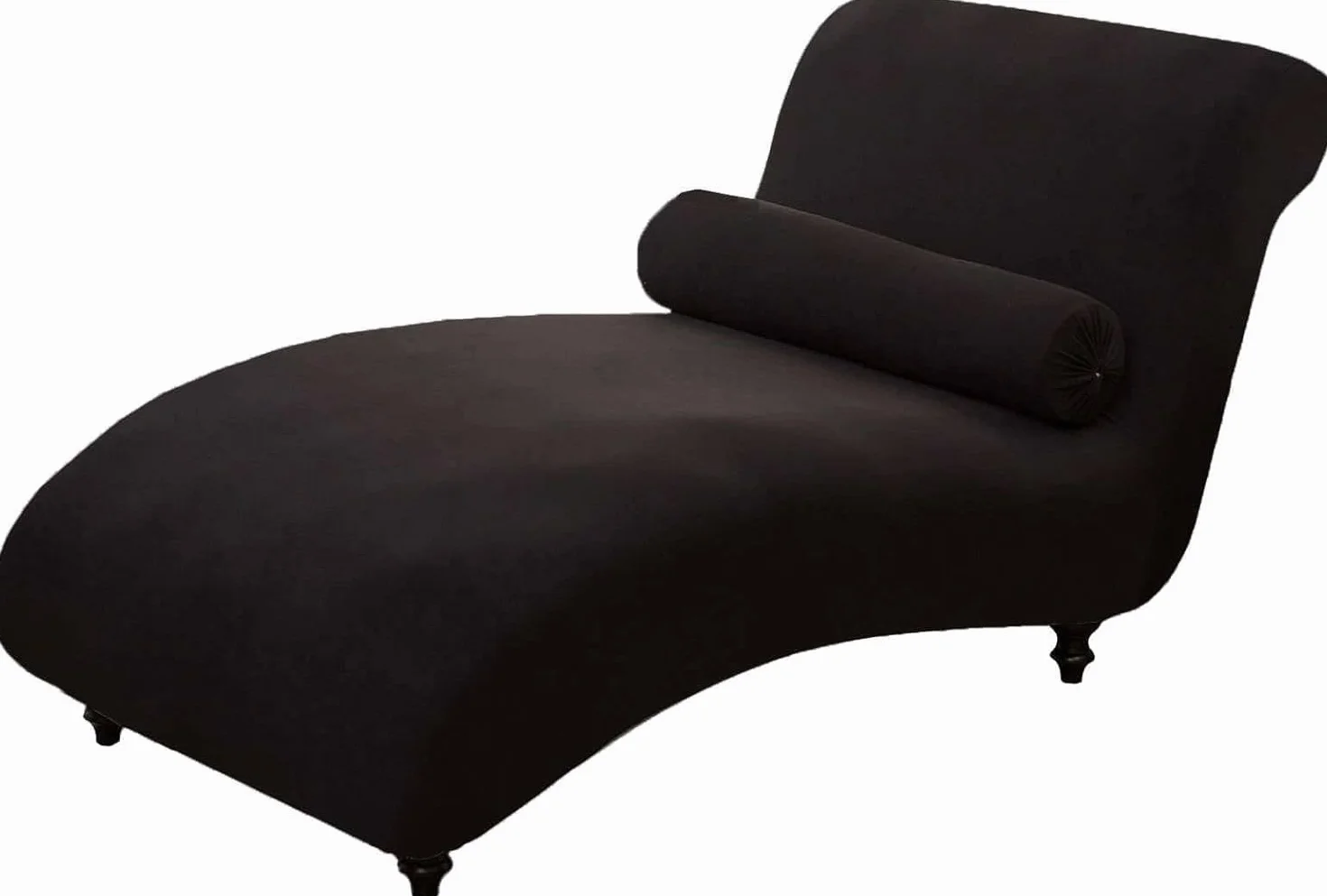 Housse De Chaise Longue Extensible en Spandex, Protection Meubles Noir Taille Unique