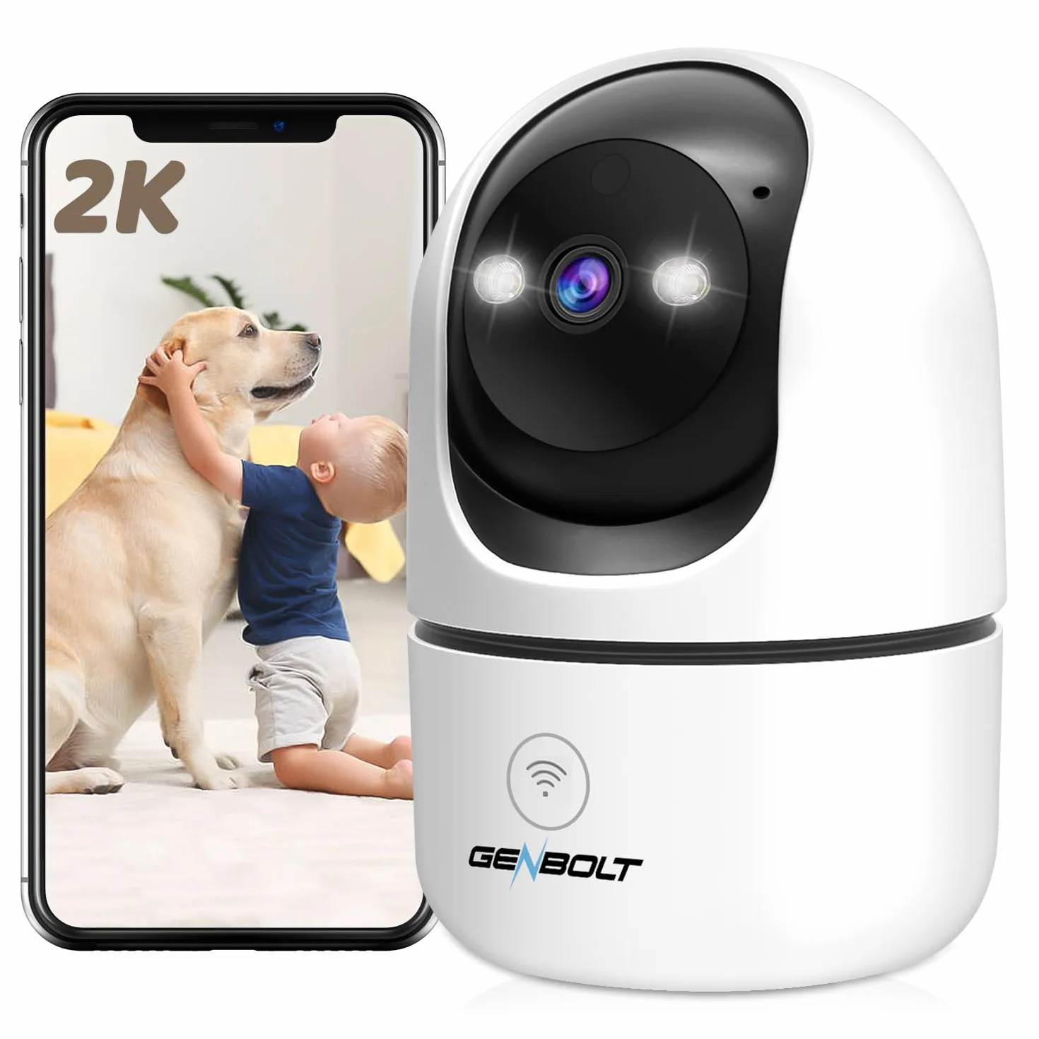 Kamera Wewnętrzna WiFi, Monitor Domowy IP CCTV z Wykrywaniem Humanoidów, Automatycznym Krążeniem, Kamery Opiekunkowej dla Zwierząt domowych, Monitorowanie Dziecka z Alarmem Dźwiękowym