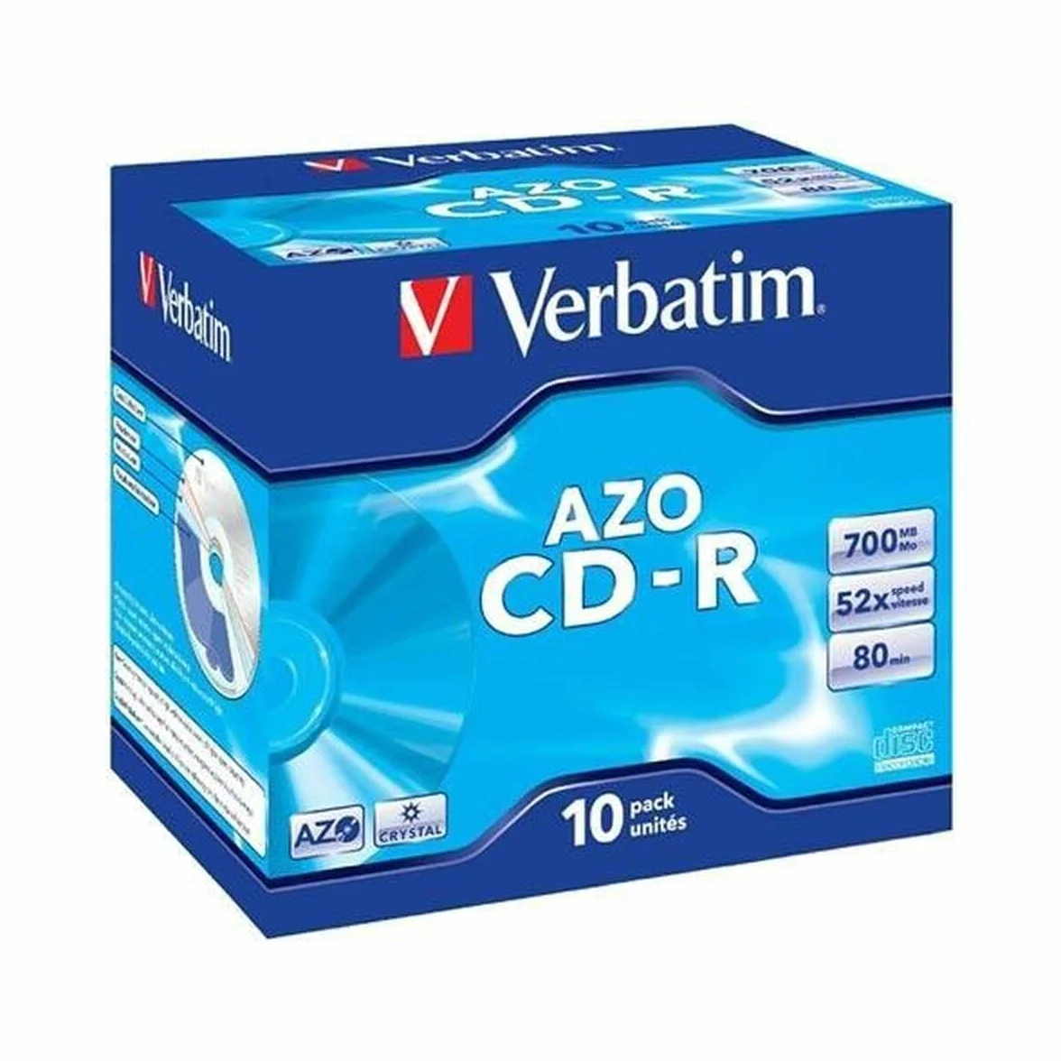 Verbatim 1x10 Data Life plus CD-R 80/700MB, 52x Speed JC