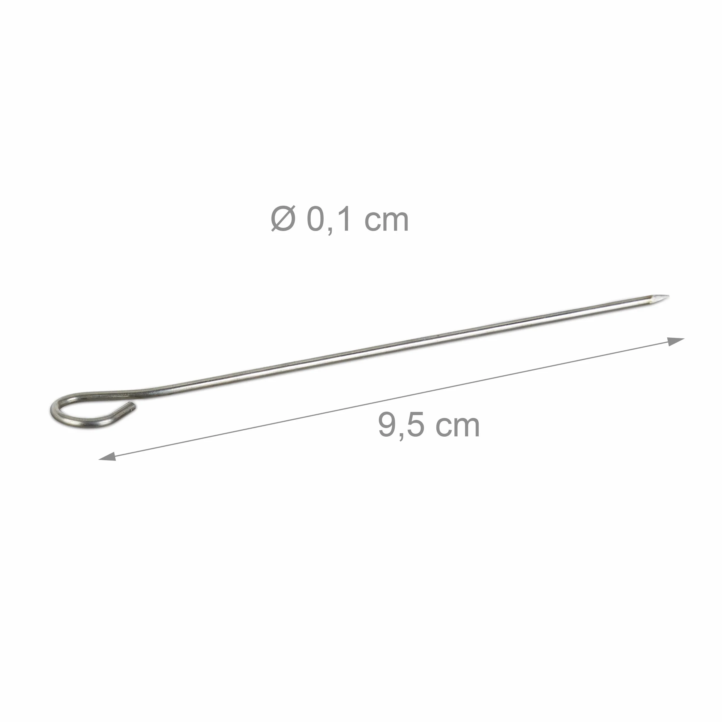 Relaxdays Piques apéritif INOX 11 cm Lot de 100 brochettes argenté