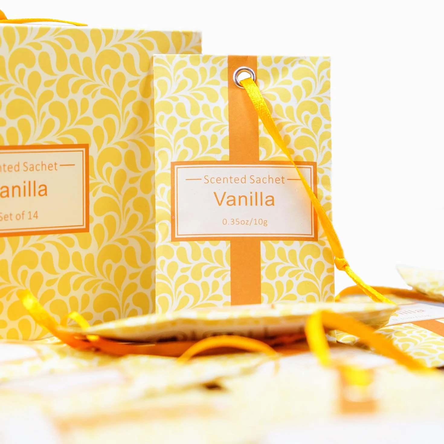 SCENTORINI Sachets Parfumés Sent Bon Vanille pour Tiroirs, Armoires et Garde-Robes, 10g x 14 sachets