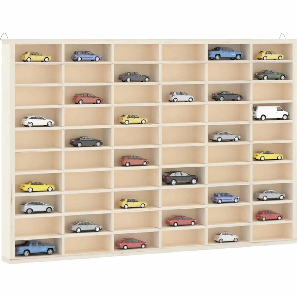 vidaXL Vitrine de Collection en Bois avec 60 Compartiments 60 x 4,5 x 40,5 cm