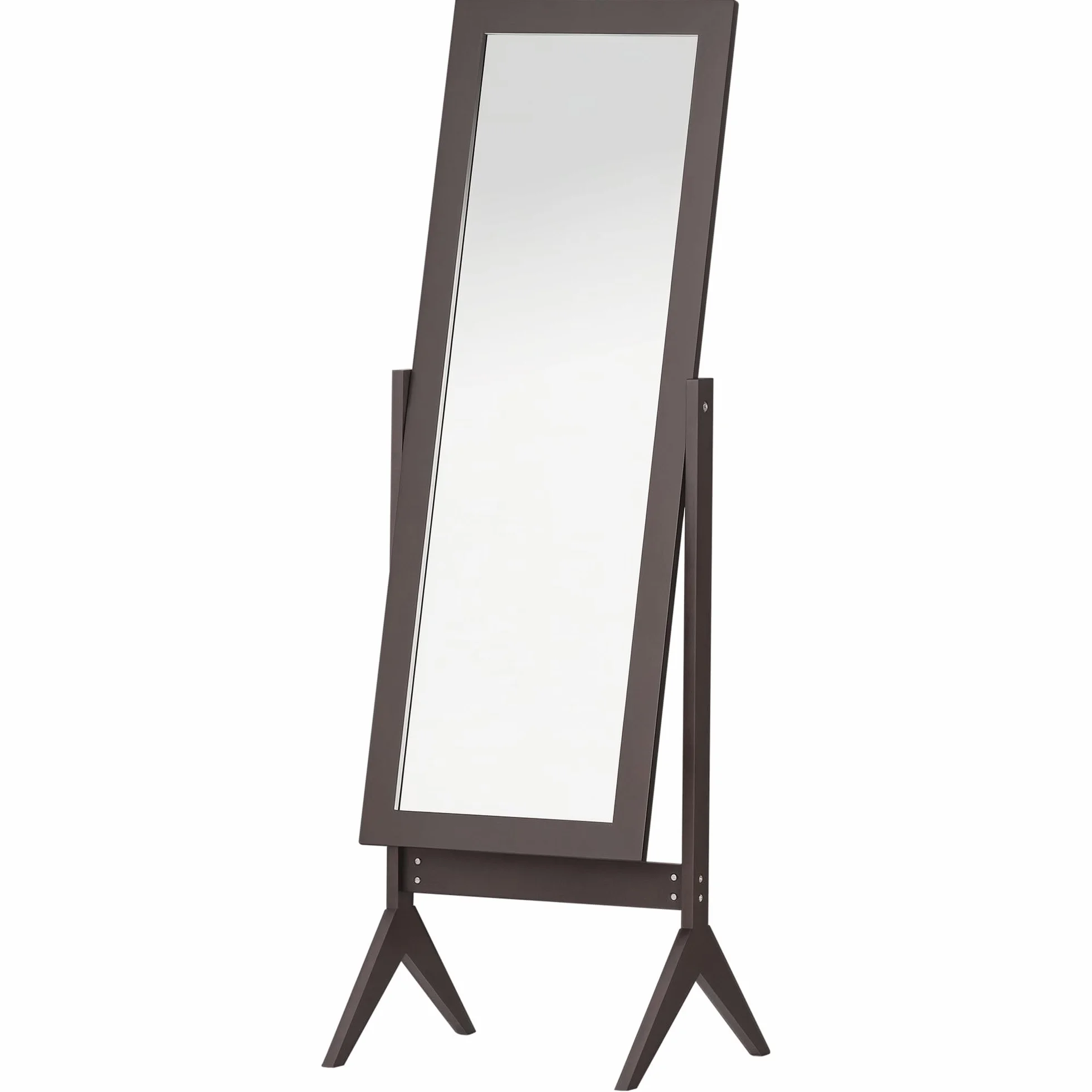 HOMCOM Miroir en Pied Grand Miroir de Sol Inclinaison réglable pour Dressing Chambre dim. 47L x 46l x 148H cm en café
