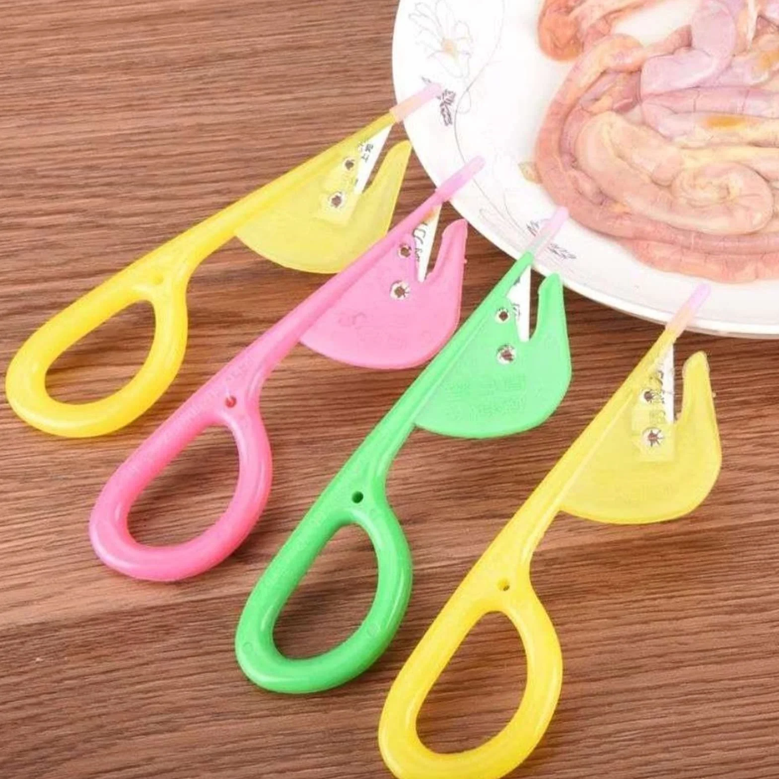 Couteaux à Intestin de Volaille, Couteau Désossage en Métal, Outil d'Intestin, 10 Pièces