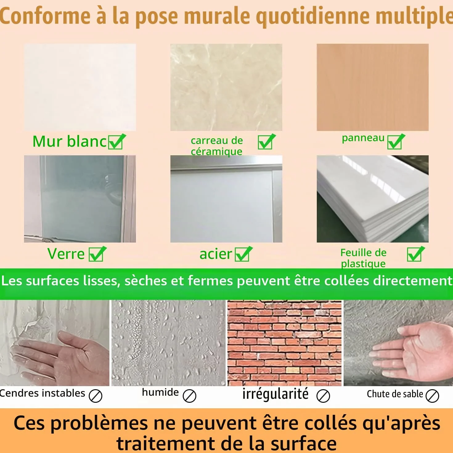 YXHZVON Adhésif Carrelage Sol 10 Pièces 20 x 20 cm Autocollant Mural Imperméable Salle de Bain
