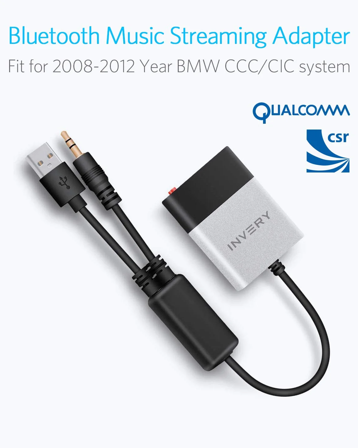 Adapter Airdual Bluetooth do BMW Mini Cooper Porsche USB + AUX iPod iPhone interfejs muzyczny