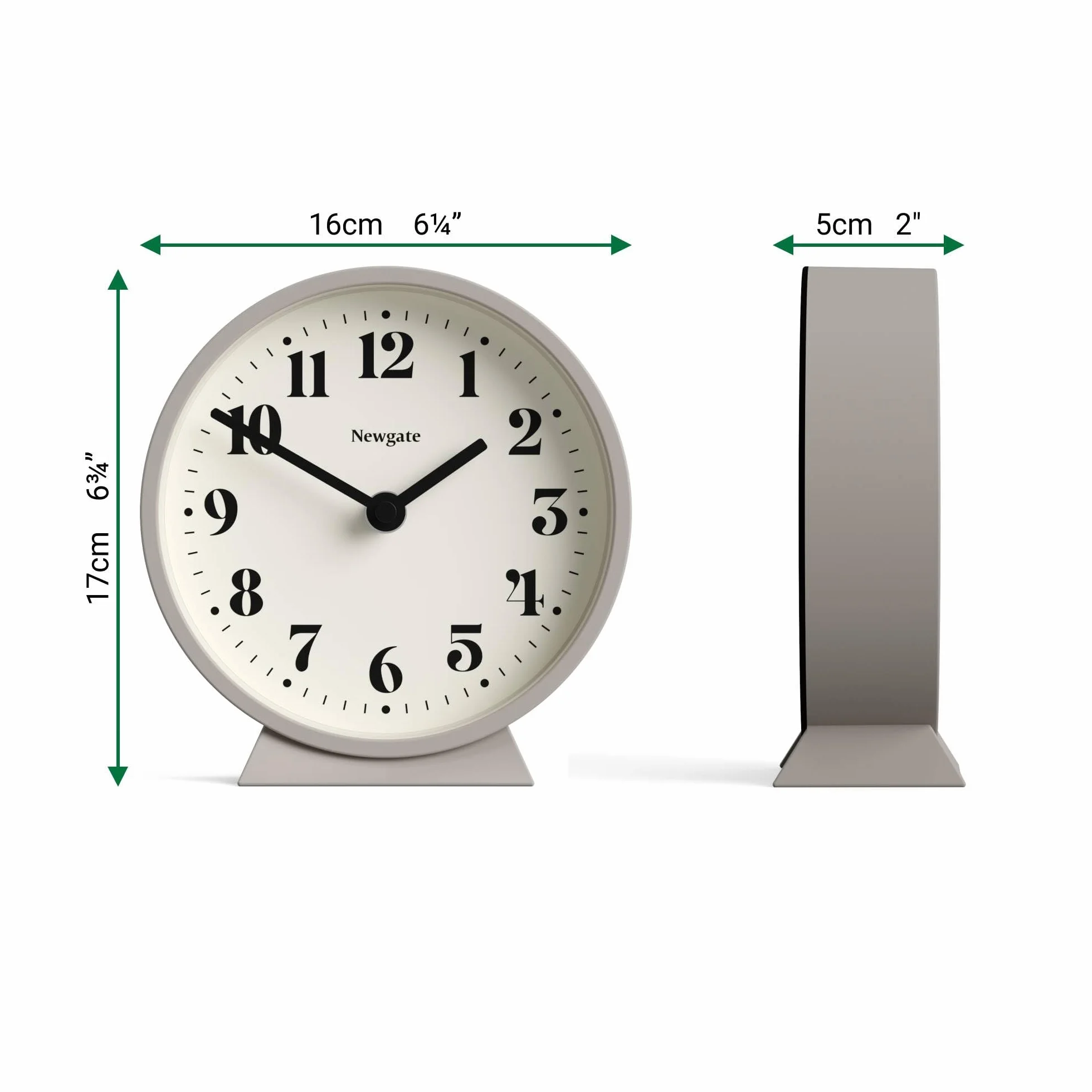 NEWGATE Theatre Horloge de cheminée Classique Moderne Pierre Contemporain Bureau Table