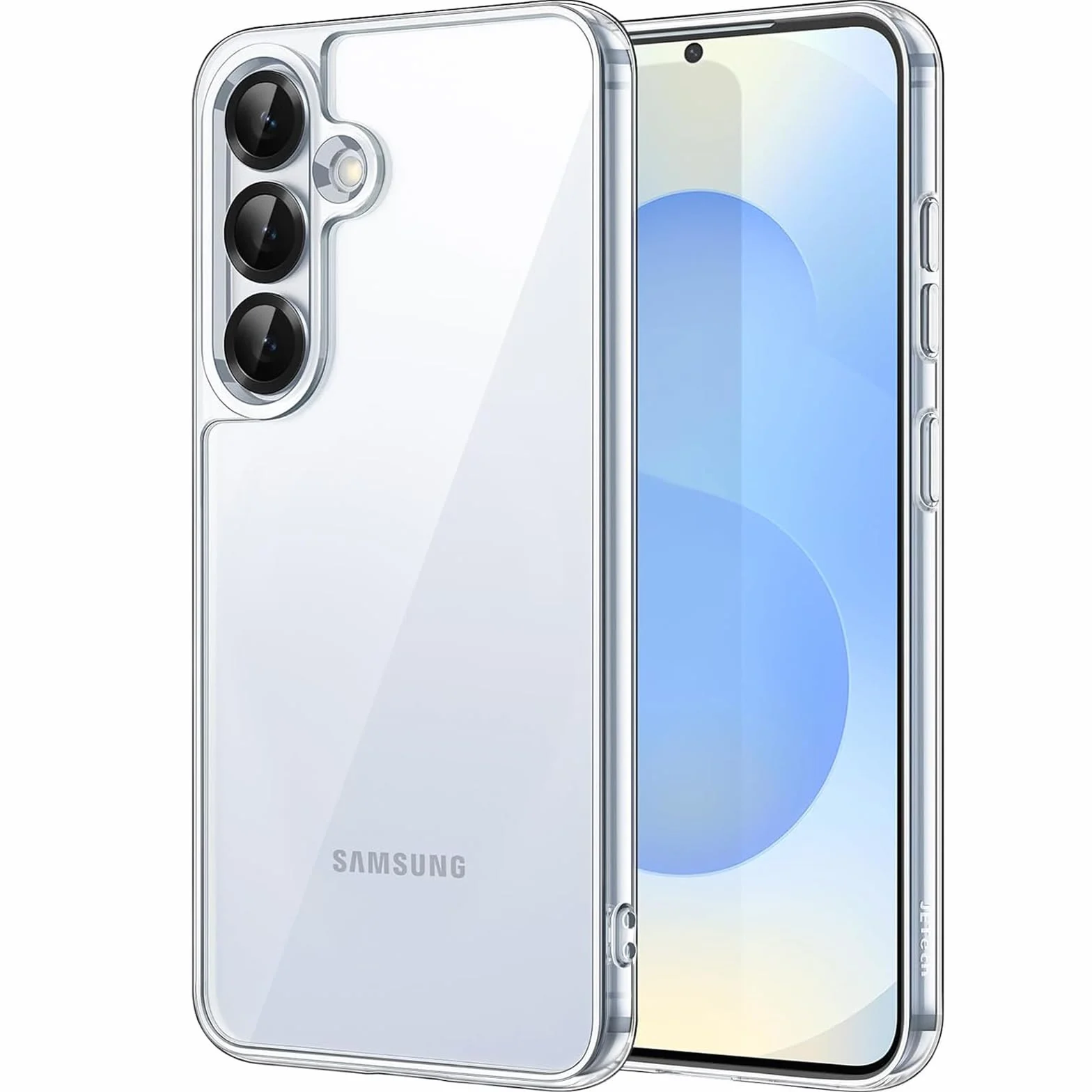 JETech Etui dla Samsung Galaxy S25 5G, Nieżółknące Odporny na Wstrząsy Bumper Ochronne Osłona Telefonu, Odporny na Zarysowania Twardy Tył PC (Przezroczyste)