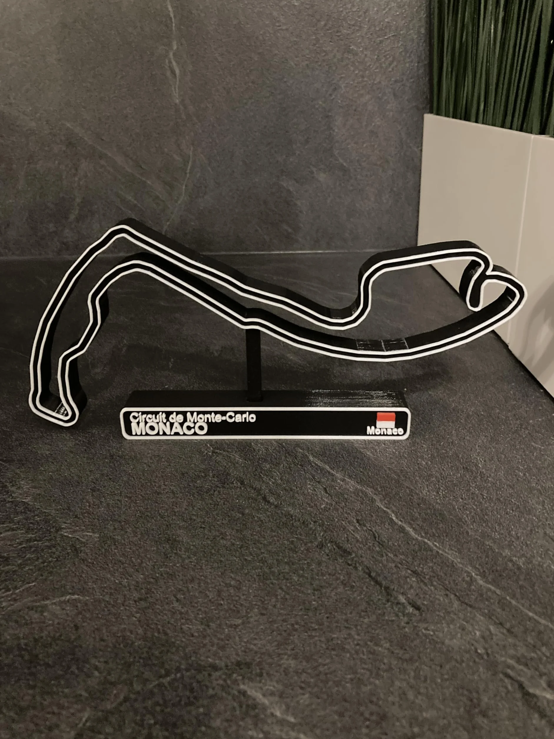 Circuit de Monte-Carlo Monaco, Sculpture 3D sur Socle, Décoration Automobile