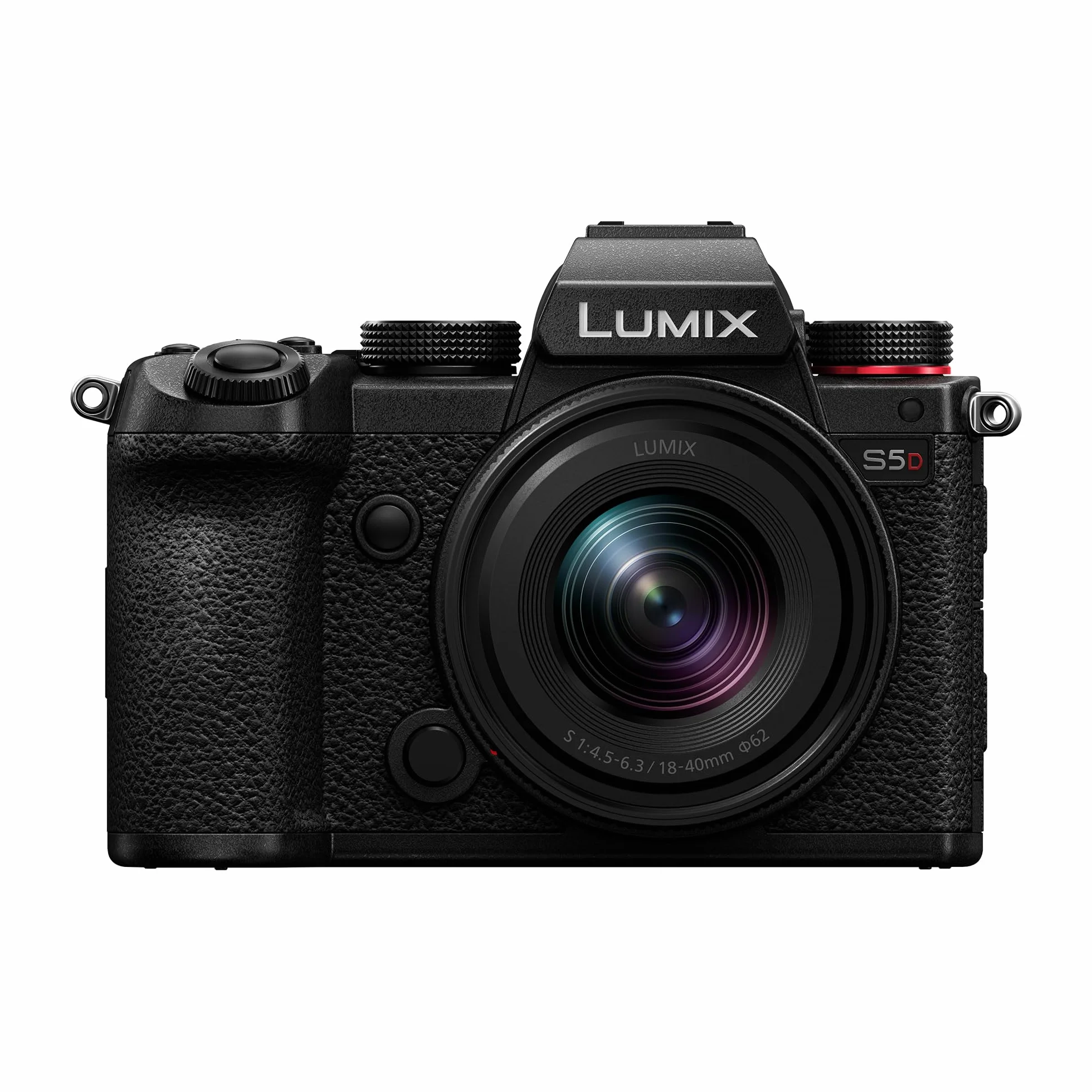 Panasonic Lumix S5D, Pełnoklatkowy Bezlusterkowy Korpus Aparatu, z Obiektywem S-R1840E 18-40mm, 24.2MP, 4K 60P Nagrywanie, Live View Finder, Monitor z Wolnym Kątem, Wi-Fi, Bluetooth, Czarny