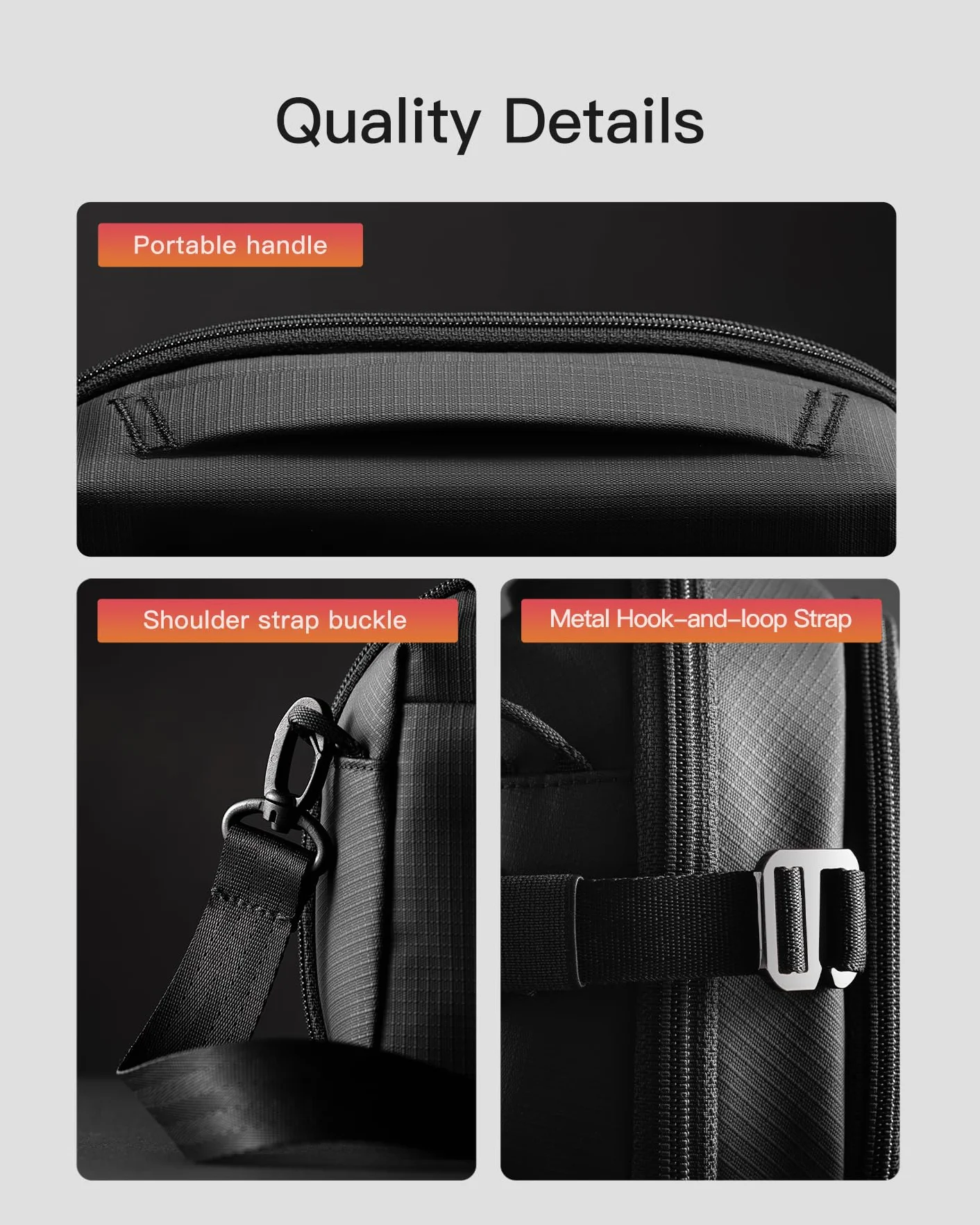 Inateck 180° Otwarty Organizer na Kable, Torba Akcesoria Elektroniczne, Podróżna Gadżety Organizer Etui, Akcesoria Tech Etui do Przechowywania, Torba na Ramię