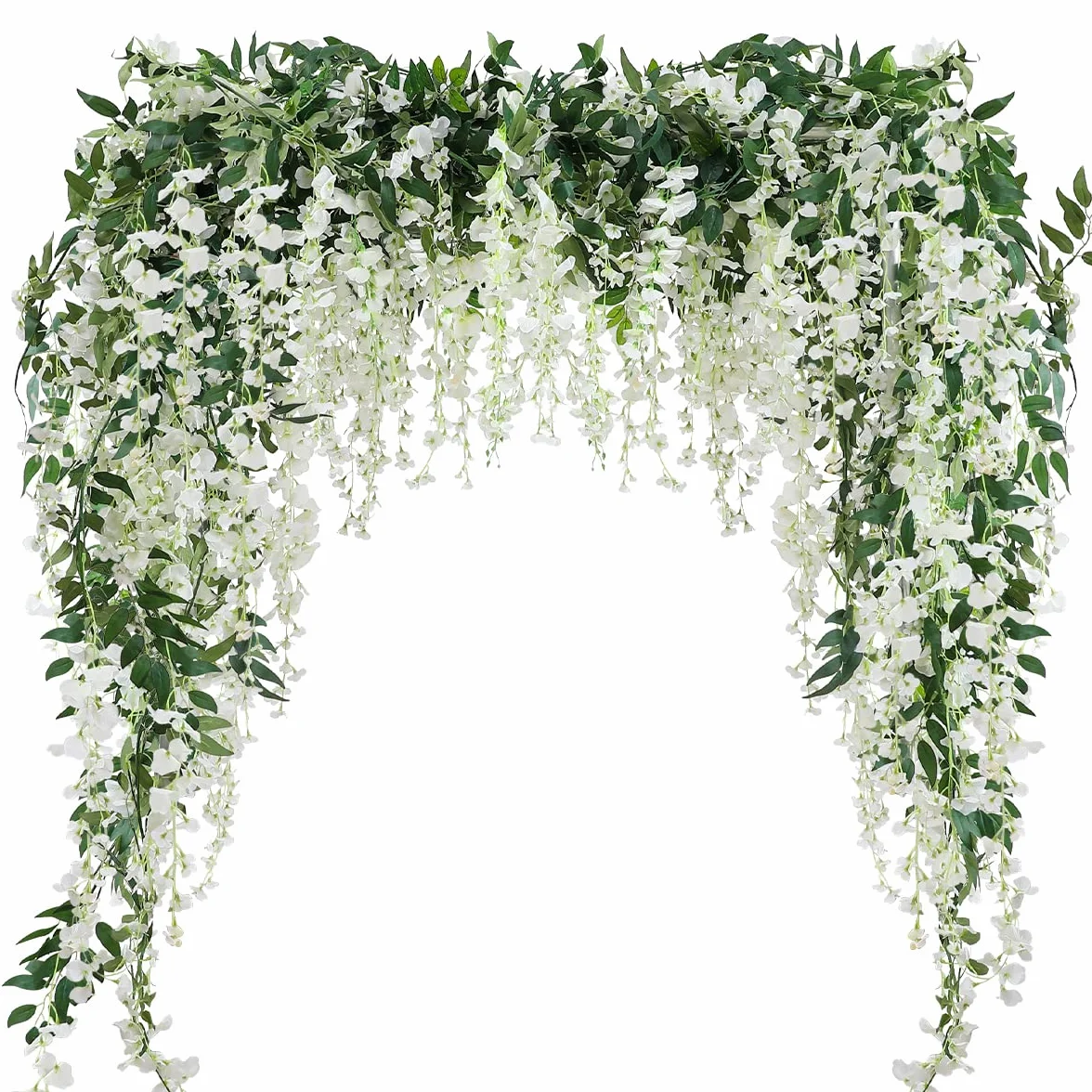 Veryhome Guirlande de Glycines Artificielles 2,3 m Lot de 2 - Fleurs en Soie pour Décoration Mariage Maison Jardin