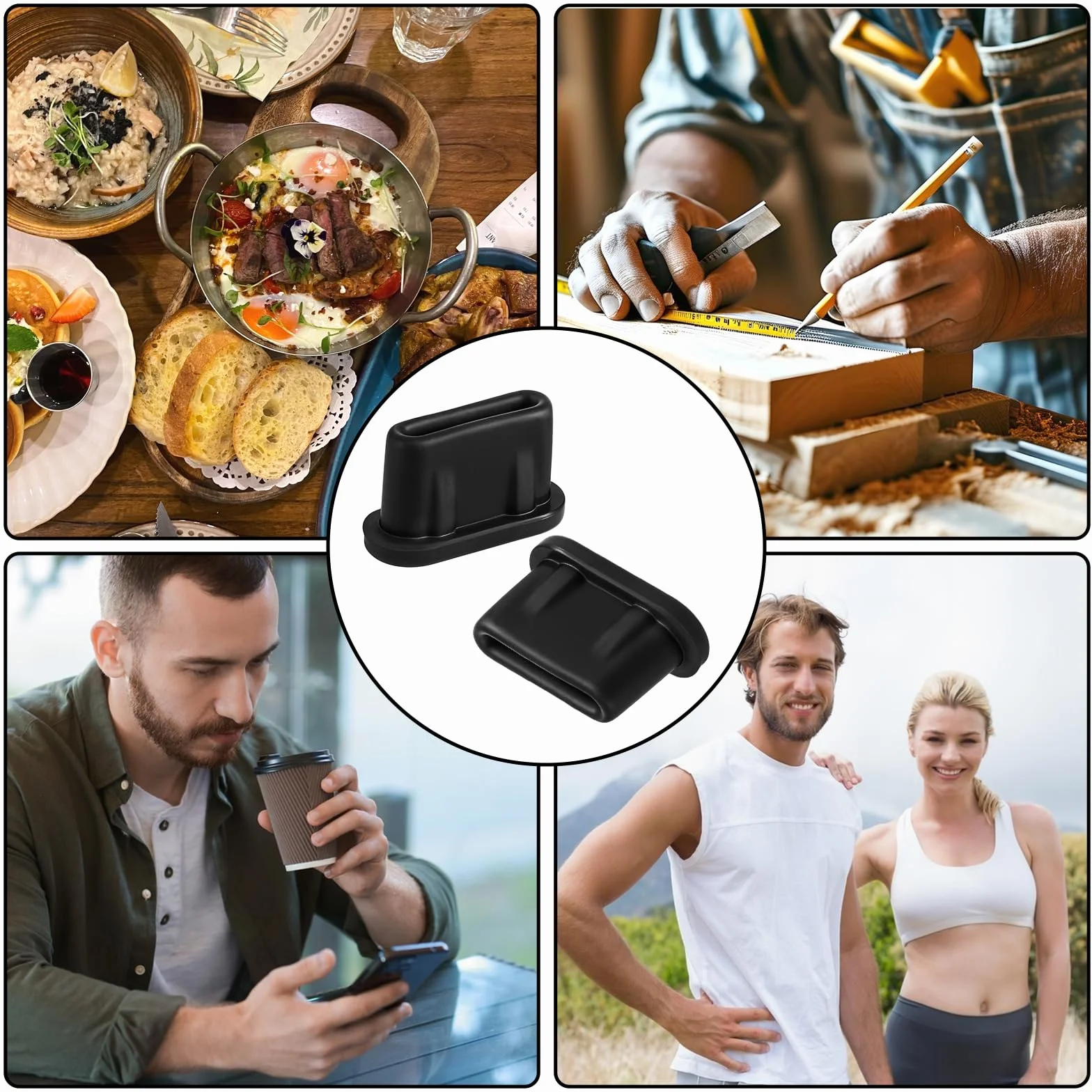 24 szt. wtyczka przeciwpyłowa USB C, wtyczka przeciwpyłowa do telefonu, osłona typu C, zatyczki przeciwpyłowe typu C, środek do czyszczenia portu błyskawicy, osłona portu ładowania ze szczotką