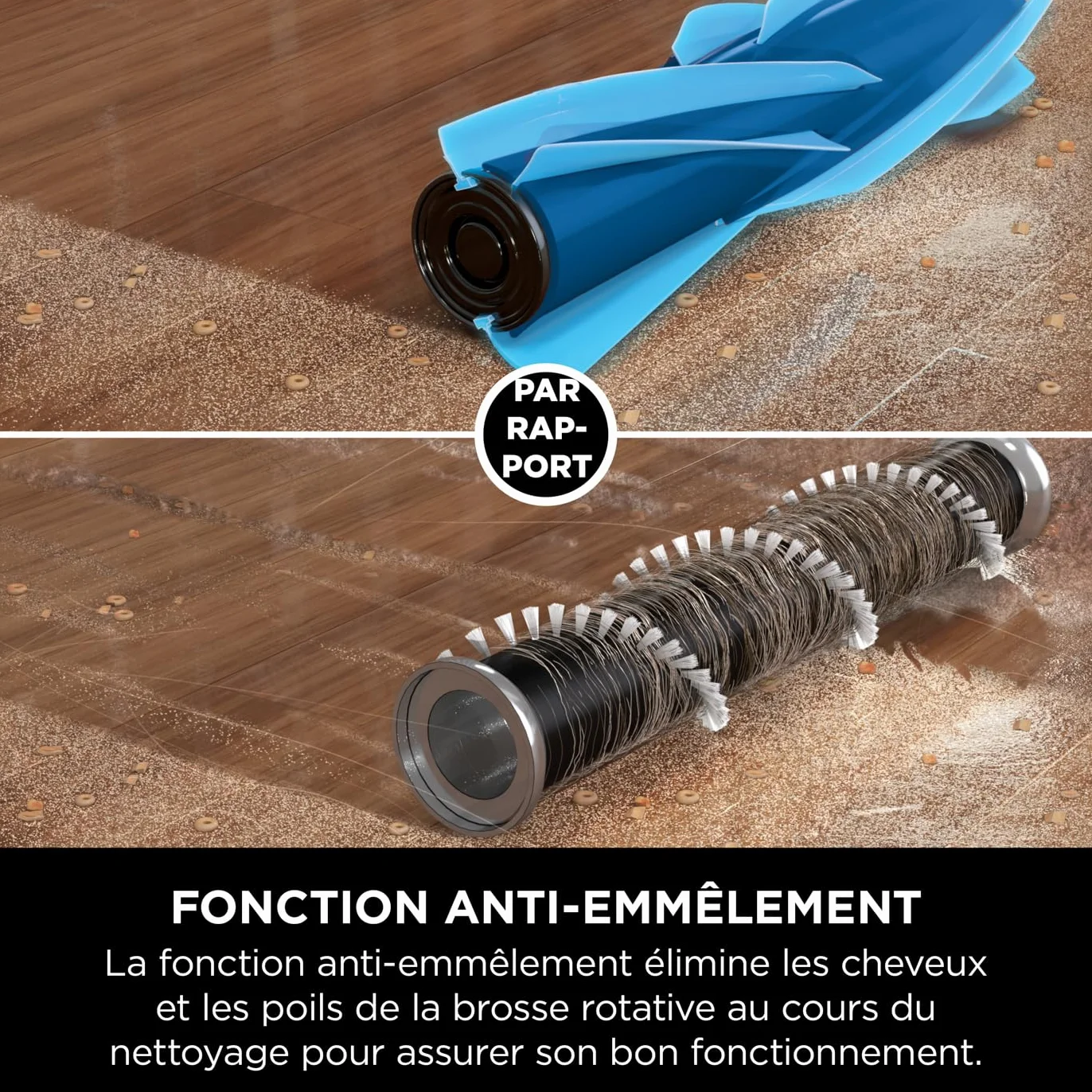 Shark Clean & Empty, aspirateur sans fil, vidage automatique, aspirateur anti-emmêlement avec accessoires pour animaux et suceur plat, autonomie 40 min, station de chargement, blanc/bleu, BU3521EU
