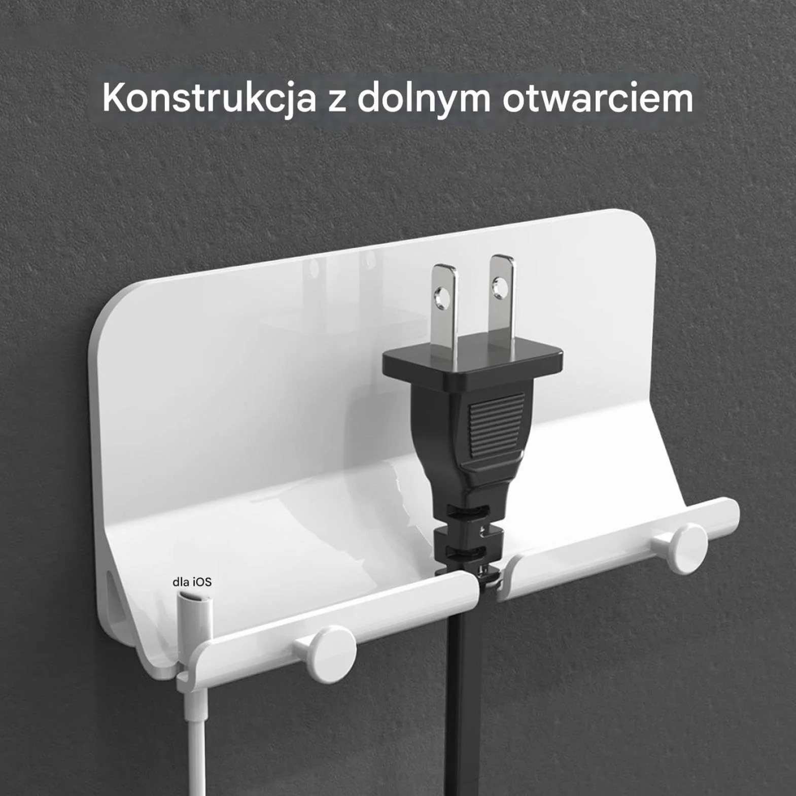 Wall Mount Phone Holder, Cell Phone Wall-Mounted Stand, Non-Slip Shelf Rack Storage Organizer for Living Room, Cabinet, Shower, Garage, Home