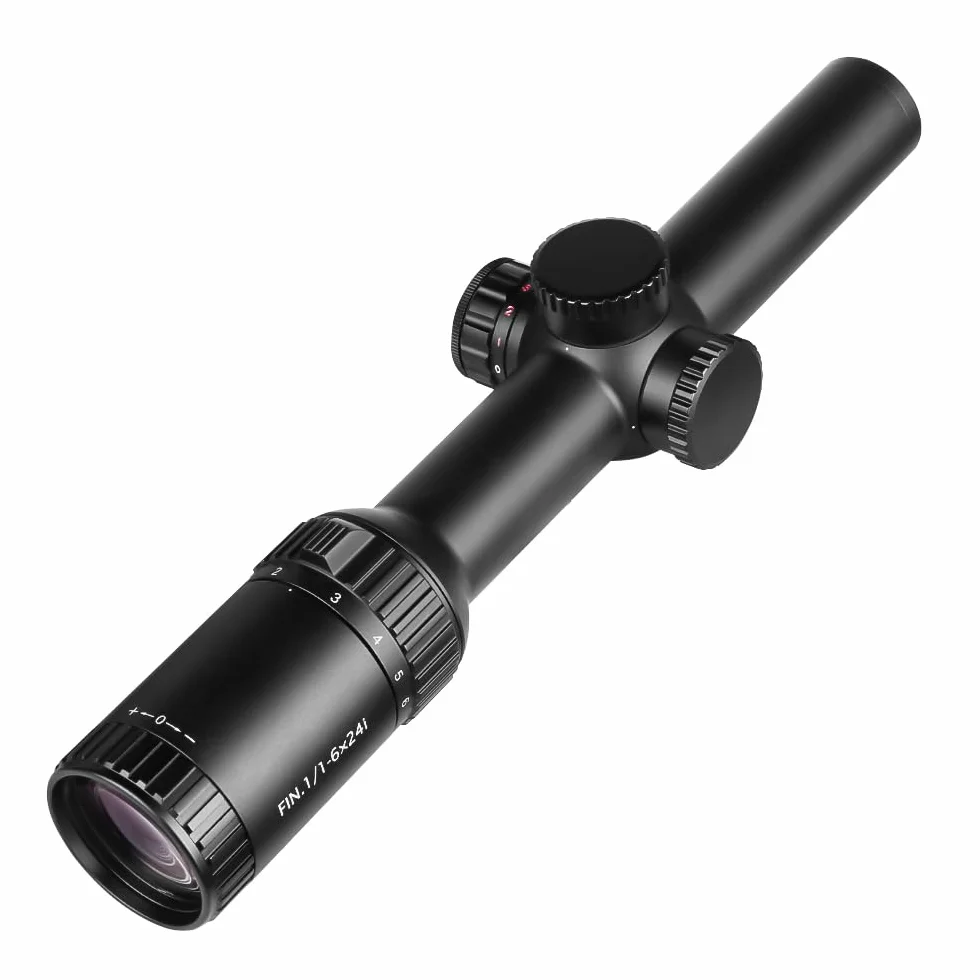 SPINA OPTICS Luneta taktyczna 1-6x24 LPVO luneta druga luneta ogniskowa czerwono-zielona podświetlana z przesuniętym mocowaniem lunety (z mocowaniem 301)