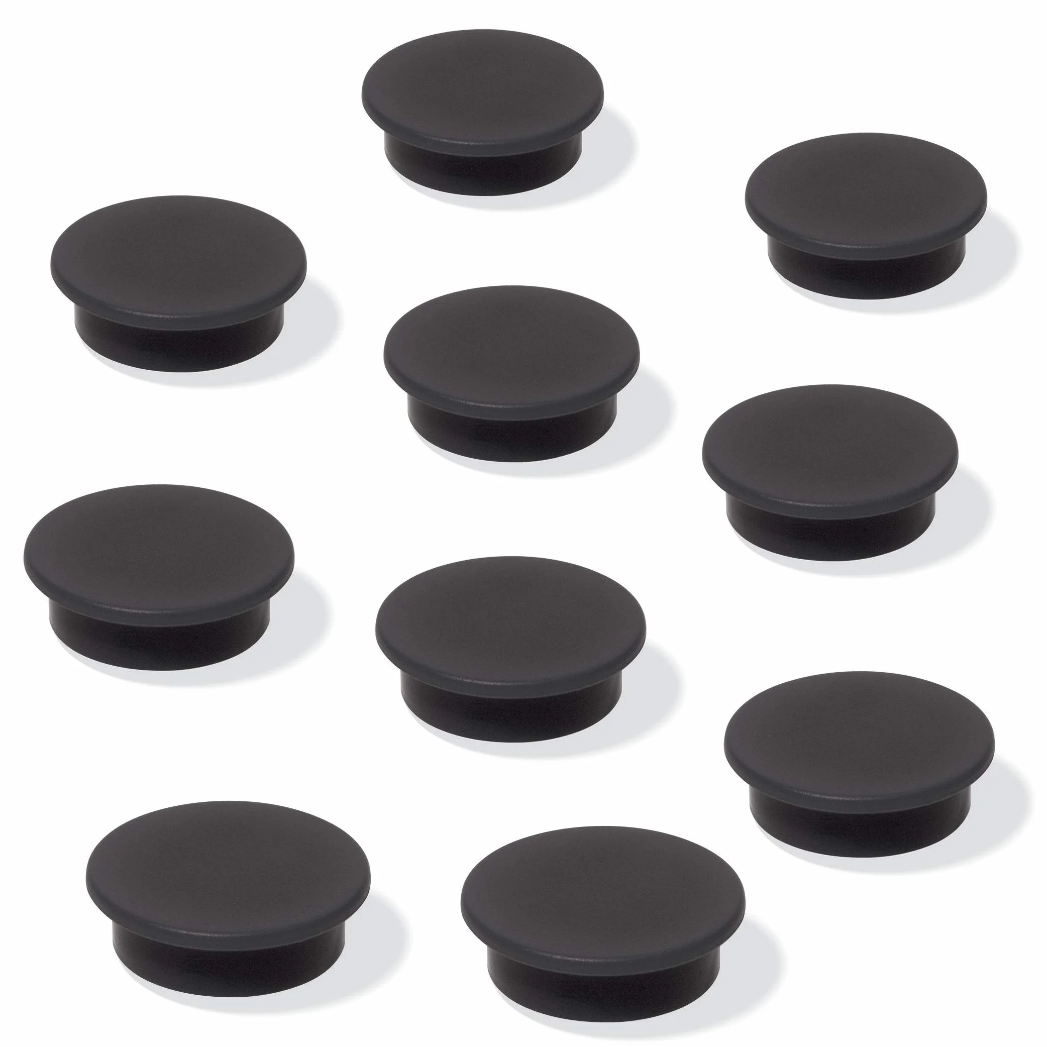 SIGEL MU196 Lot de 10 Aimants pour tableaux blancs, Ø 2.5 cm, noir