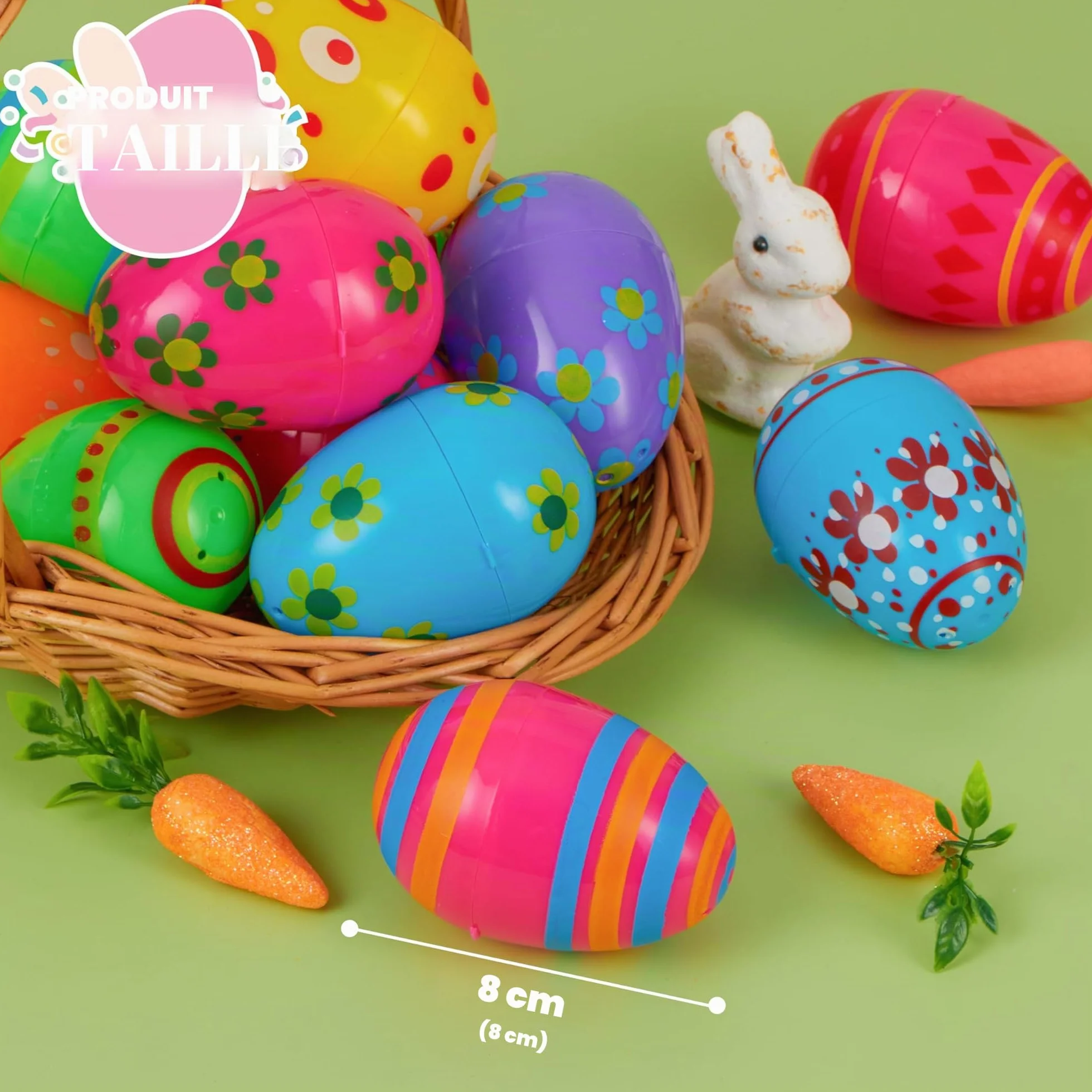 JOYIN 30 œufs géants en Plastique pour Chasse aux œufs de Pâques, Décorations de Pâques