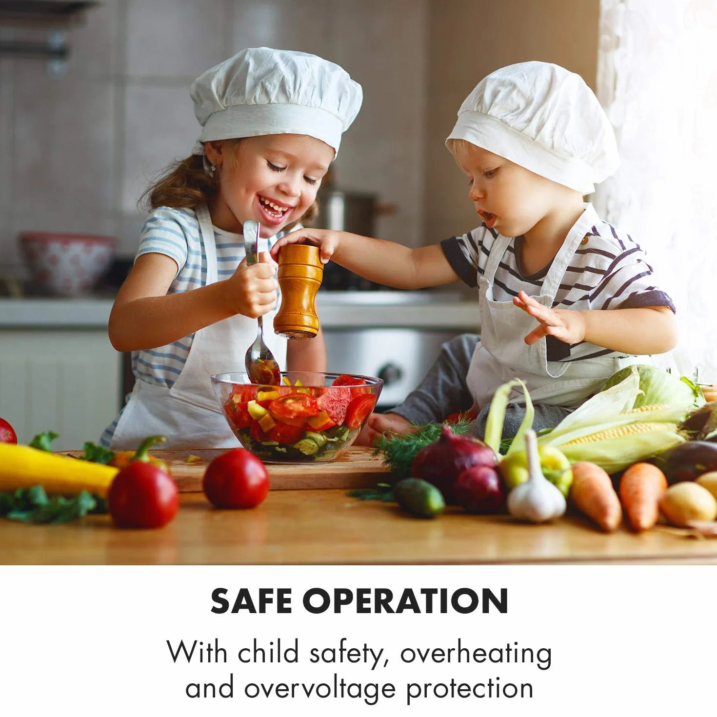 KLARSTEIN Mistercook - Plaque cuisson portable, Plaque de cuisson, vitrocéramique, 2000W, 8 réglages puissance et temp., écran LED, Minuterie, Sécurité enfants, Protection anti-surchauffe - Argent