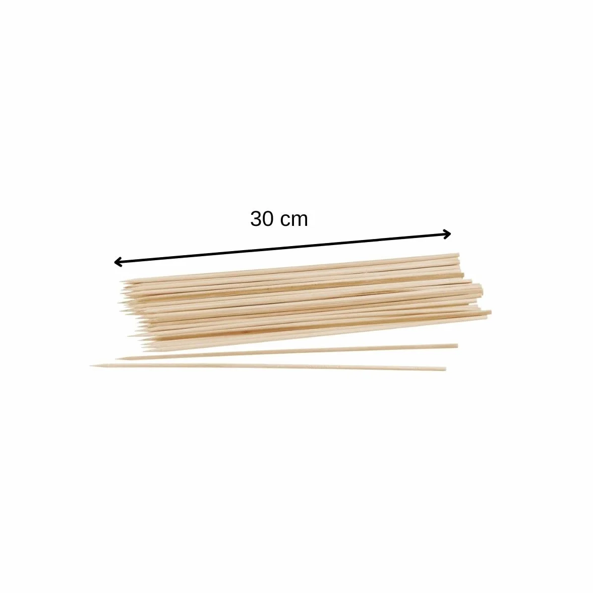 Fackelmann Lot de 35 brochettes en bois certifié FSC 30cm