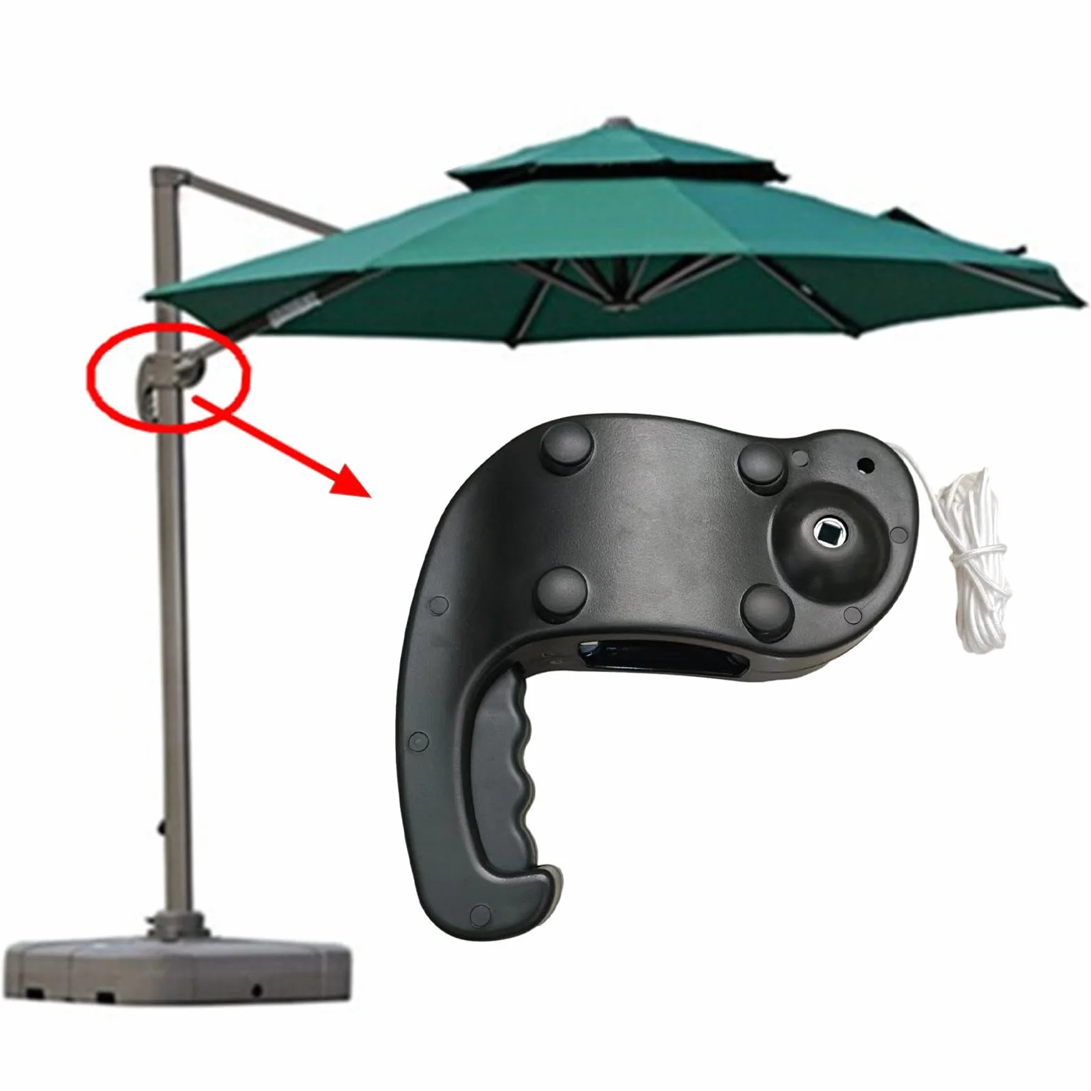 MagiDeal Support Parasol Terrasse Stable Réglable Durable Détachable Robuste pour Jardin Plage Cour