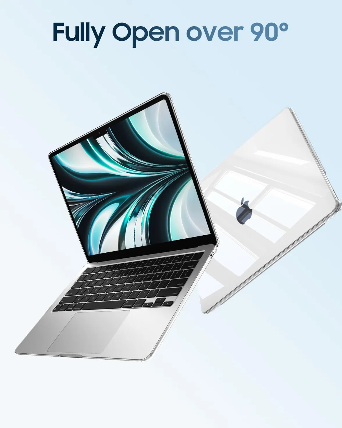 FINTIE Coque MacBook Air 13.6 Pouces M5 M4 M3 M2 A3449 A3240 A3113 A2681 Transparent