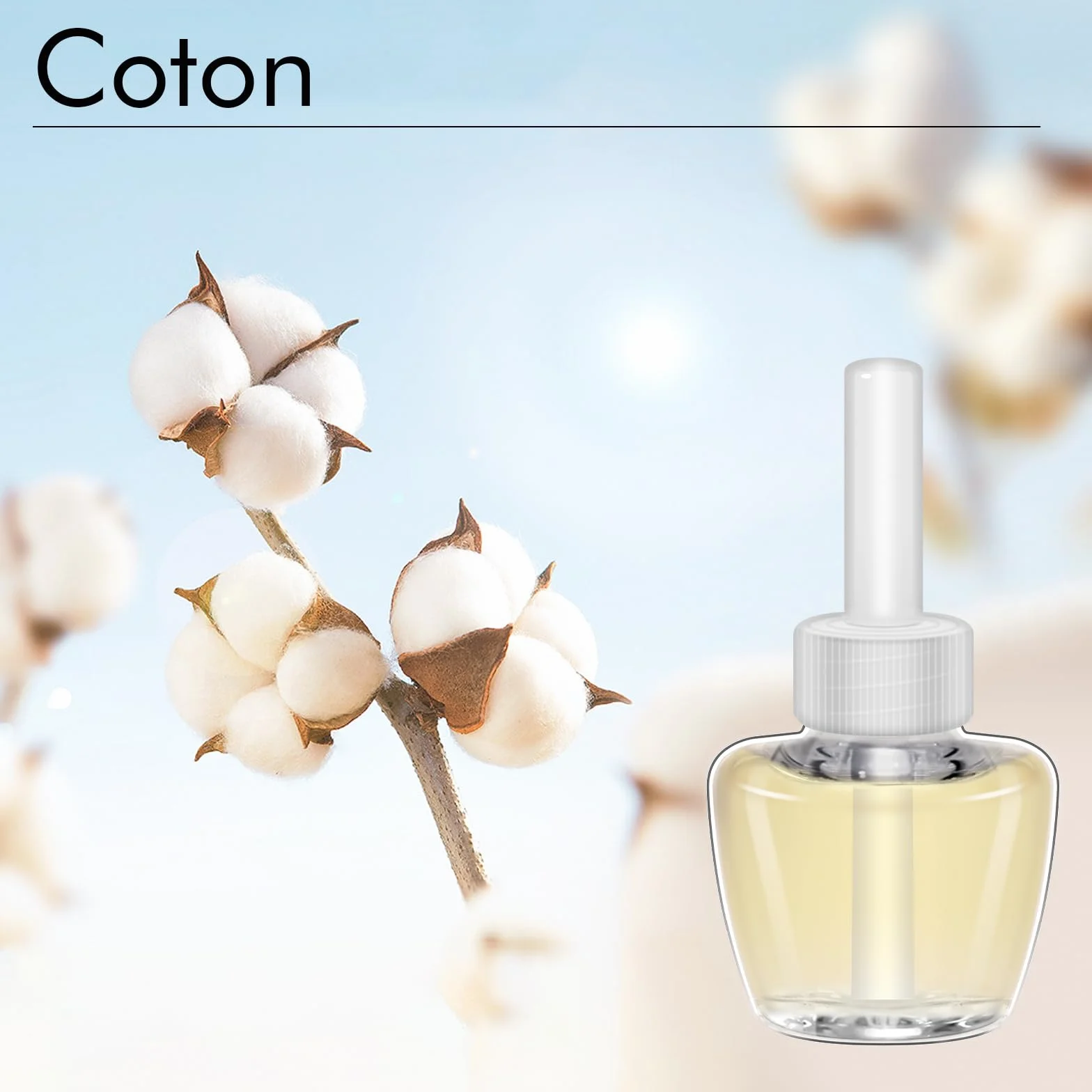 Recharge Désodorisant Maison Coton 6x19ML Compatible Air Wick Glade Diffuseur Électrique