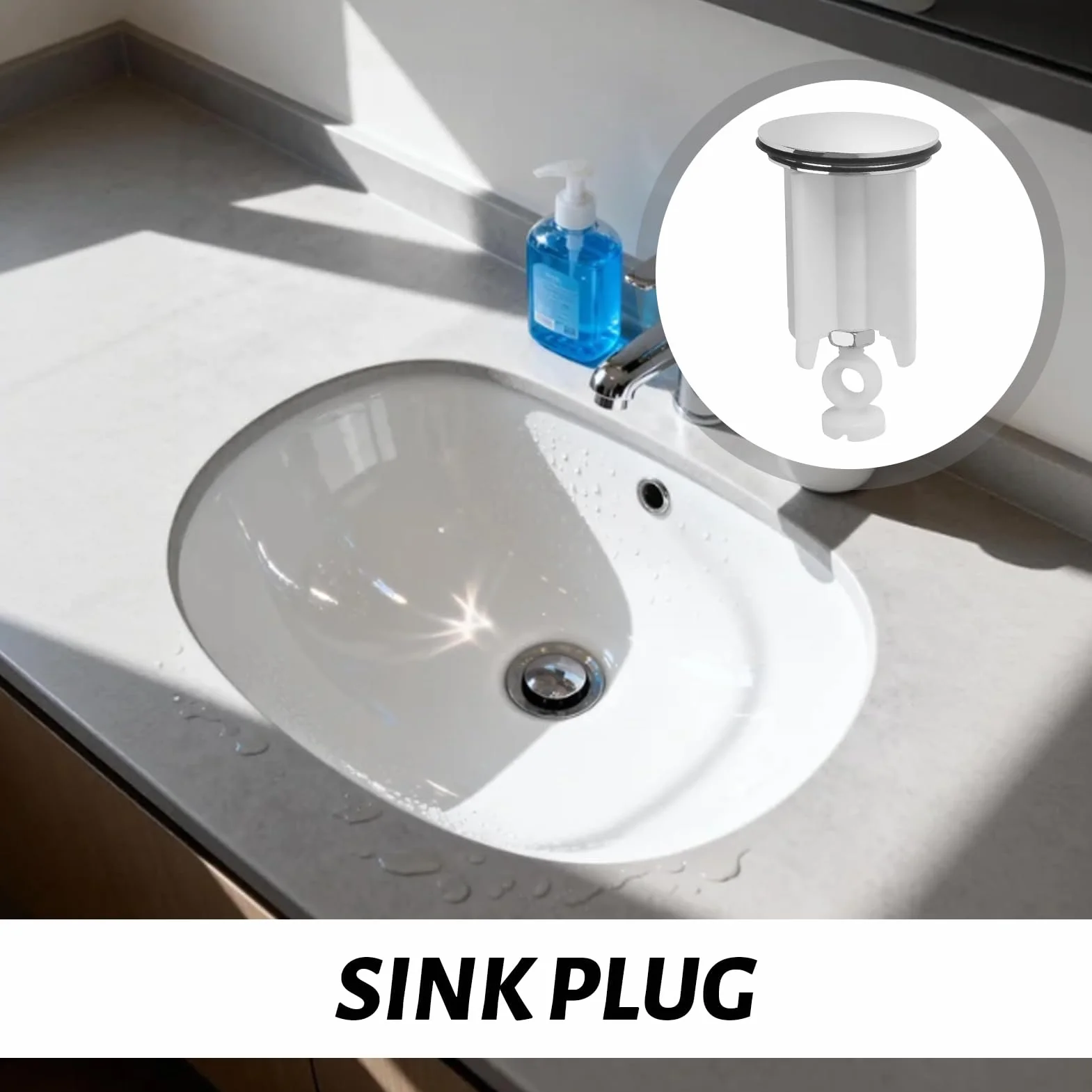 Bouchon De Lavabo Pop-up 40 Mm Universel Finition Chromée Hauteur Ajustable