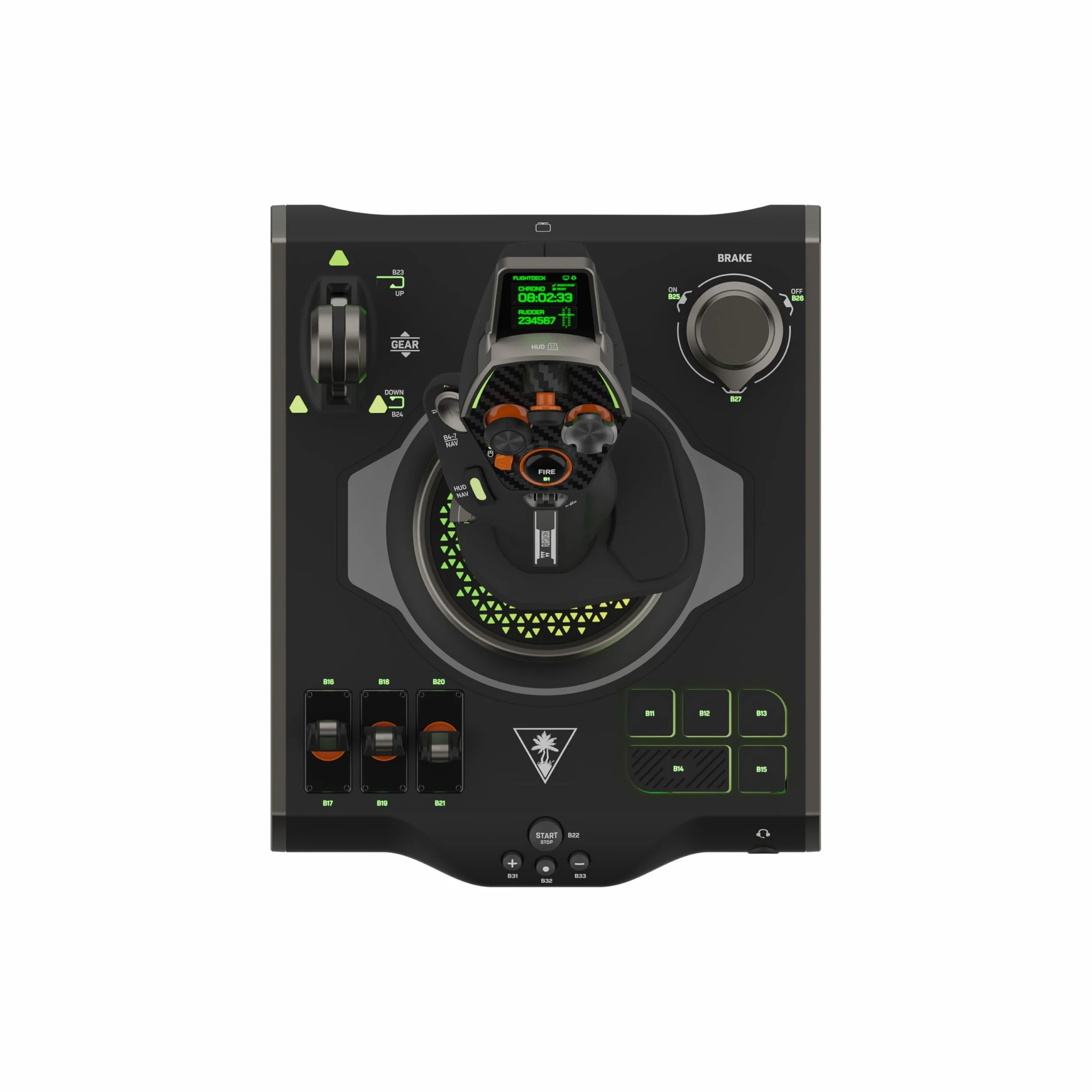 Turtle Beach VelocityOne Flightdeck Joystick HOTAS avec Écran Tactile HUD pour Windows 10 & 11