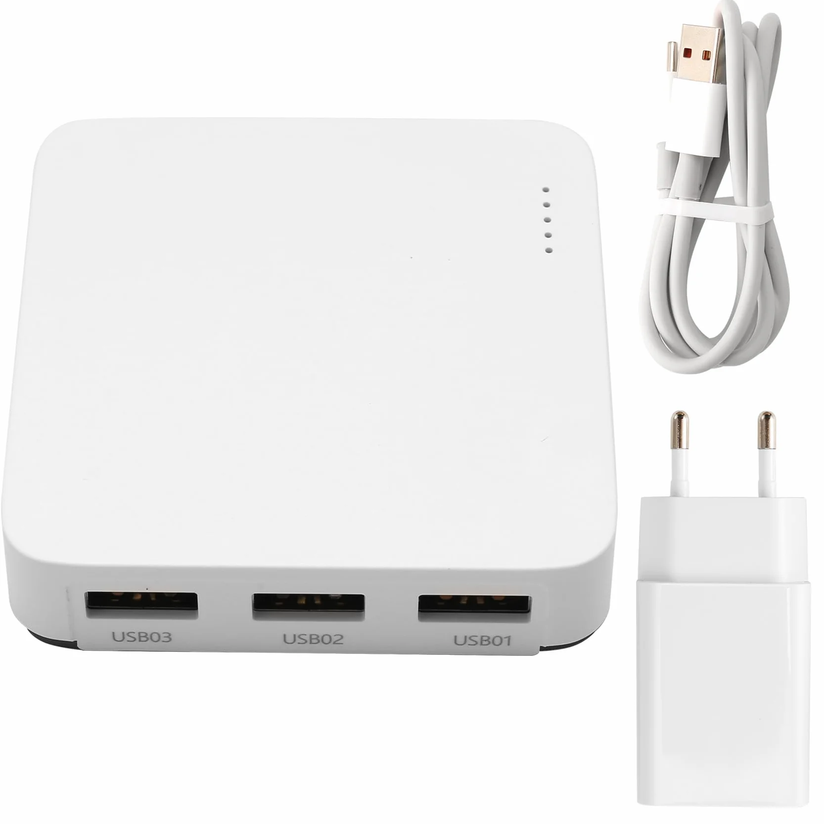 Breeshy Serveur d'impression filaire 3 ports USB réseau 100 M WiFi BT4.0 Prise UE