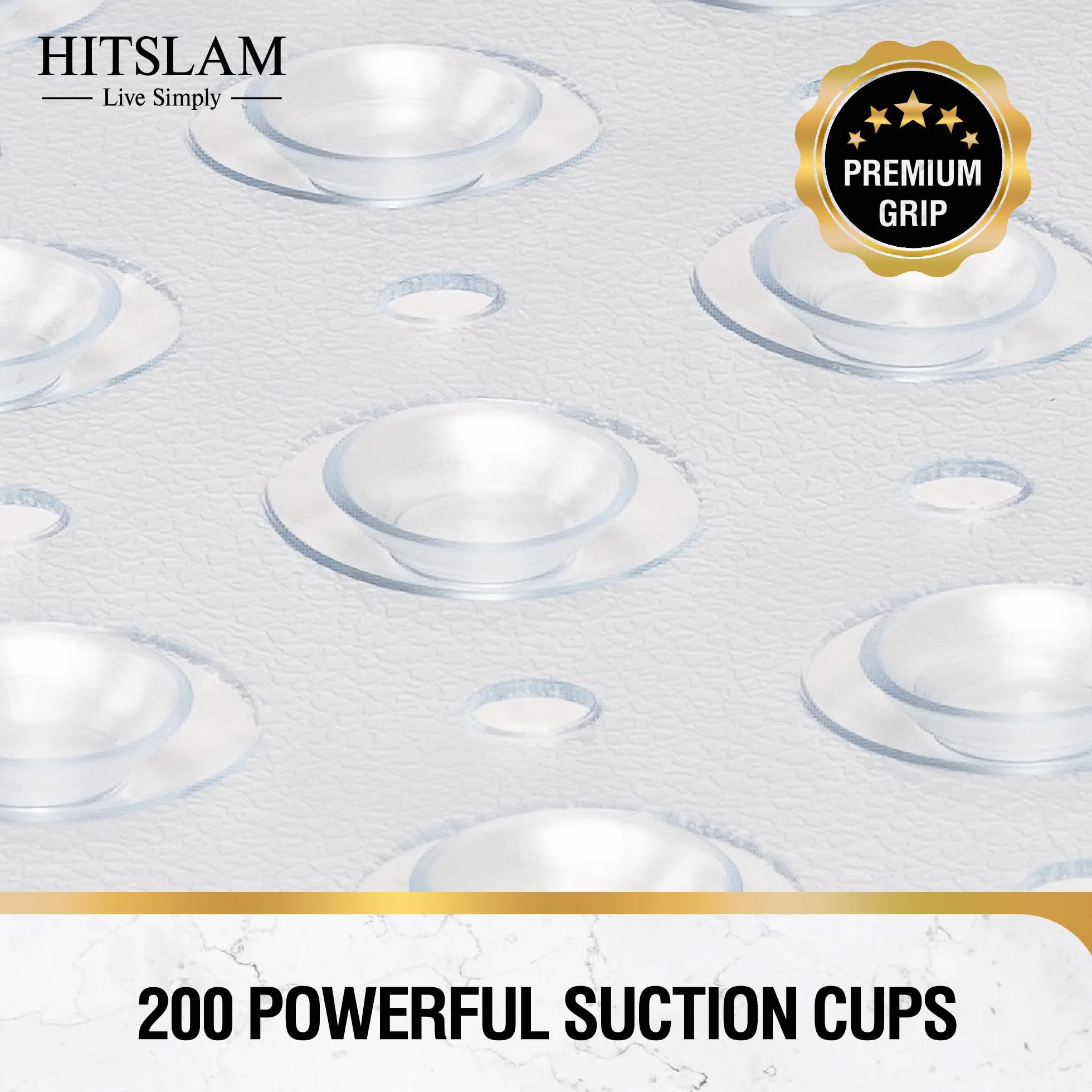 HITSLAM Tapis de Baignoire Antidérapant 101x40cm Longueur Tapis de Douche Antiderapant Résistant Moisissures Lavable en Machine sans BPA Transparent