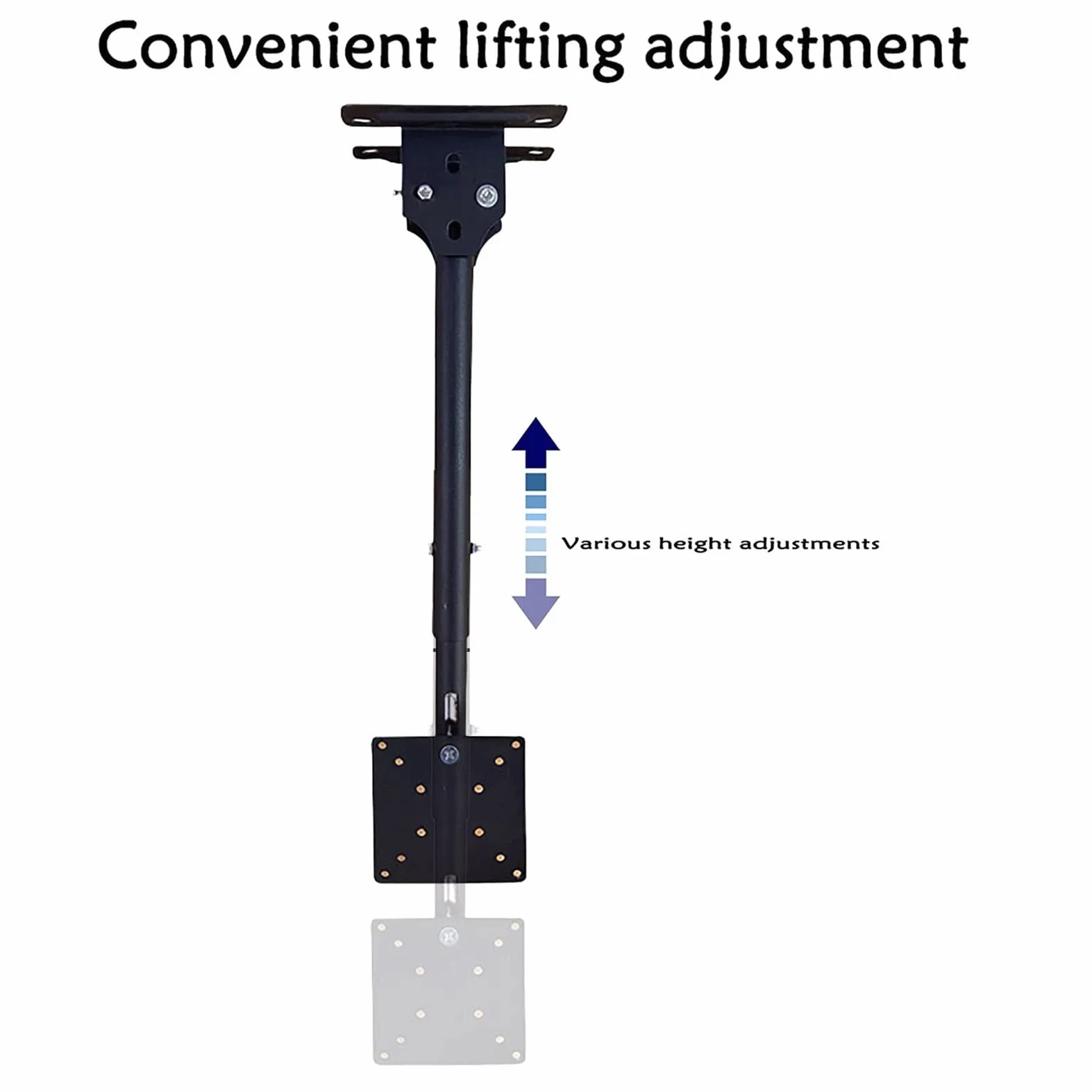 Support de Plafond TV, Support TV avec Inclinaison télescopique réglable en Hauteur et pivotant, s'adapte à la Plupart des écrans Plats LED de 26 à 60 Pouces (Size : 0.3-0.5m)