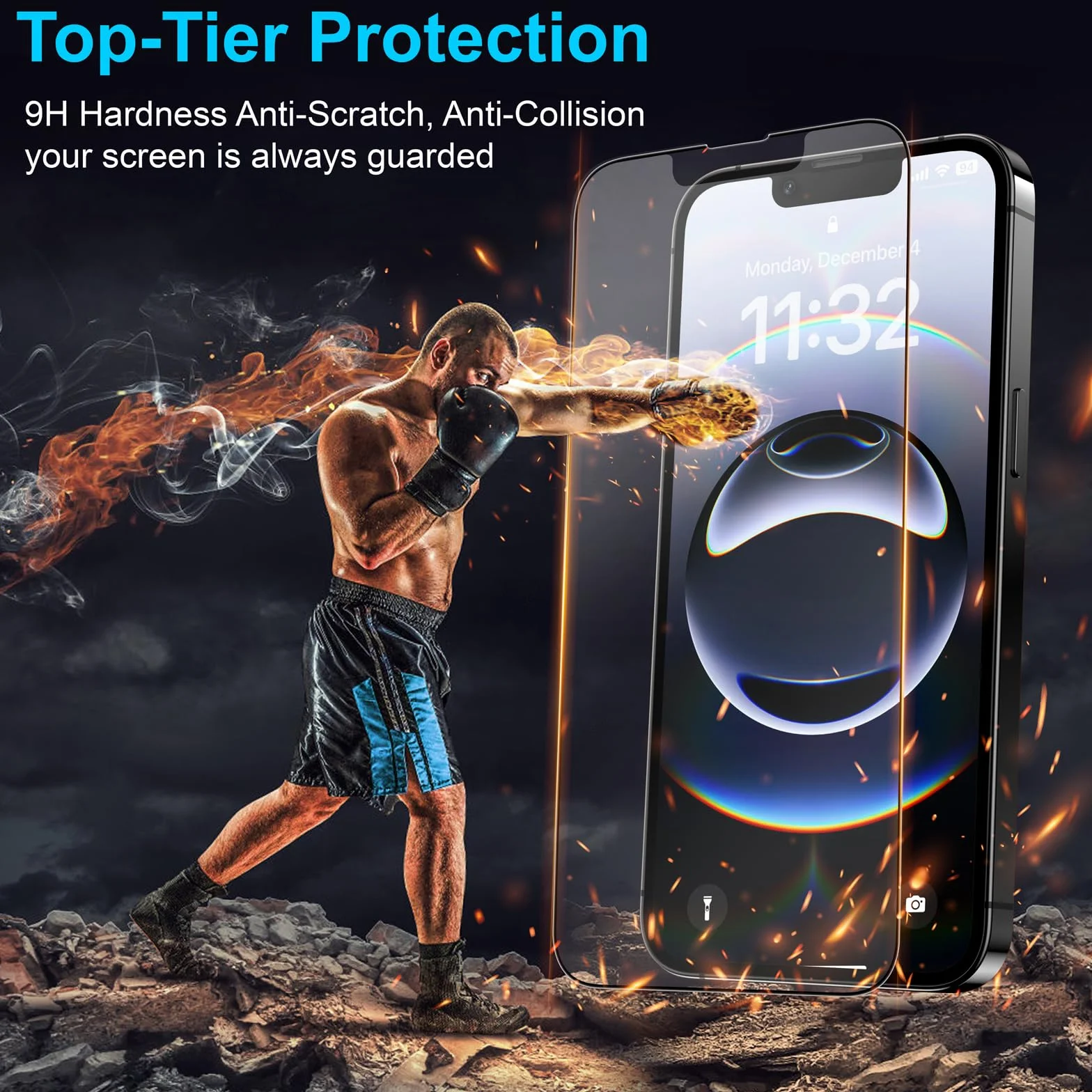 Mothca Mata ze szkła pancernego do iPhone 16e/ 13/13 Pro / 14, 9H matowa folia ochronna Screen Protector, ochrona wyświetlacza 2,5D, ochrona przed oślepieniem, ochrona przed odciskami palców (6,1 cala