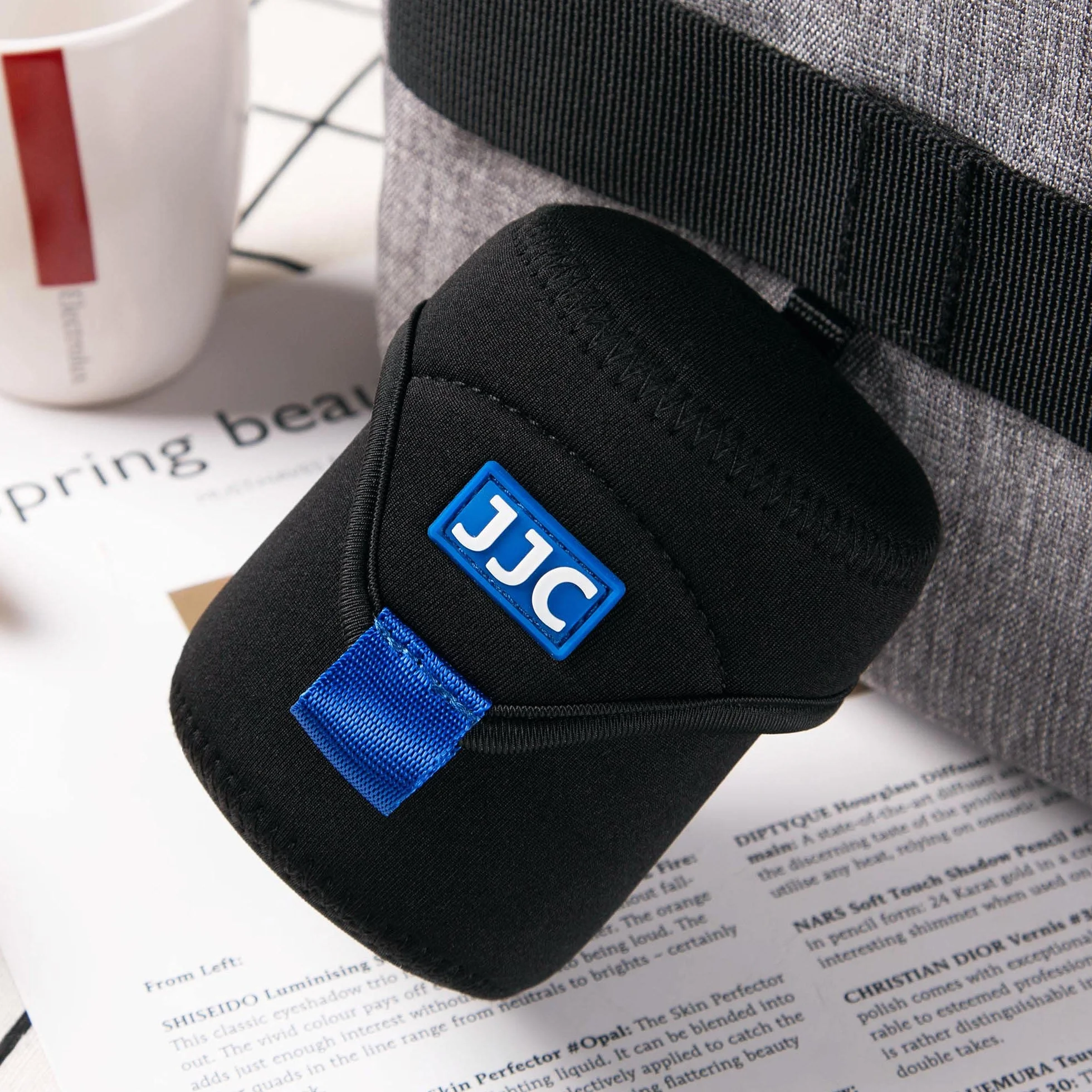 JJC Neoprenowy futerał na obiektyw, czarny, L pasuje do obiektywu ≤ 3,1 x 3,1" (Dia.x L), pojedynczy