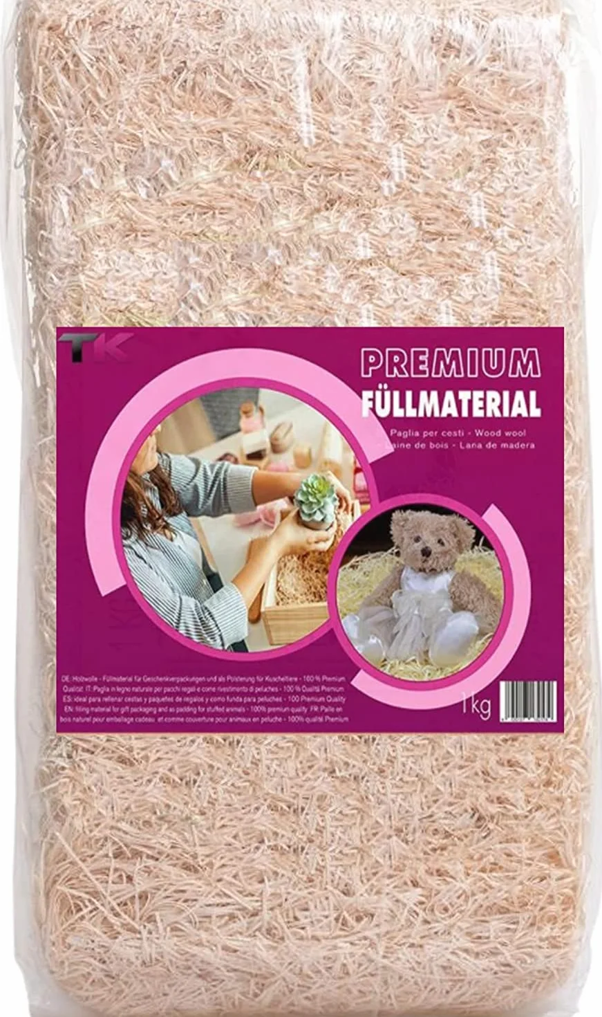 Frisure de bois pour colis 1 kg - Matériel de remplissage emballage