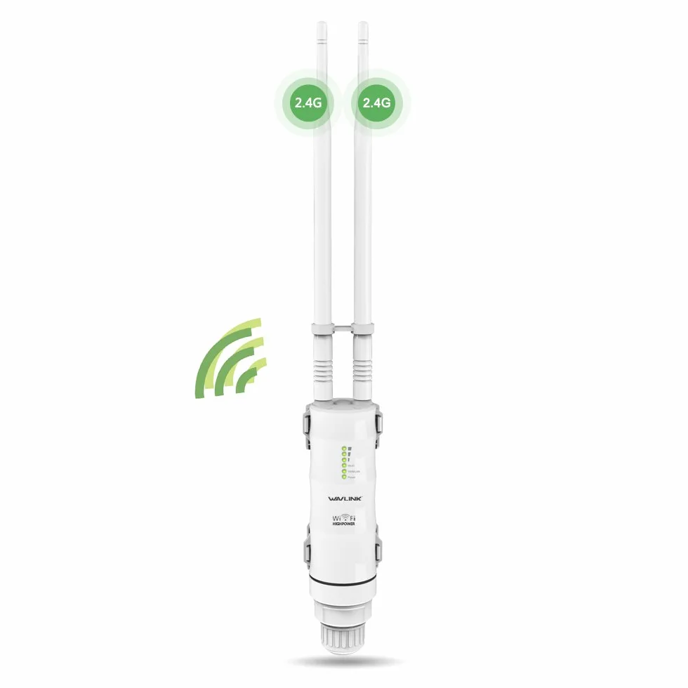 Potężny zewnętrzny wzmacniacz WiFi z anteną WiFi dalekiego zasięgu - Wavlink N300 wzmacniacz 2,4G - Outdoor Poe Zewnętrzny wzmacniacz WiFi - idealny do dużych odległych przestrzeni